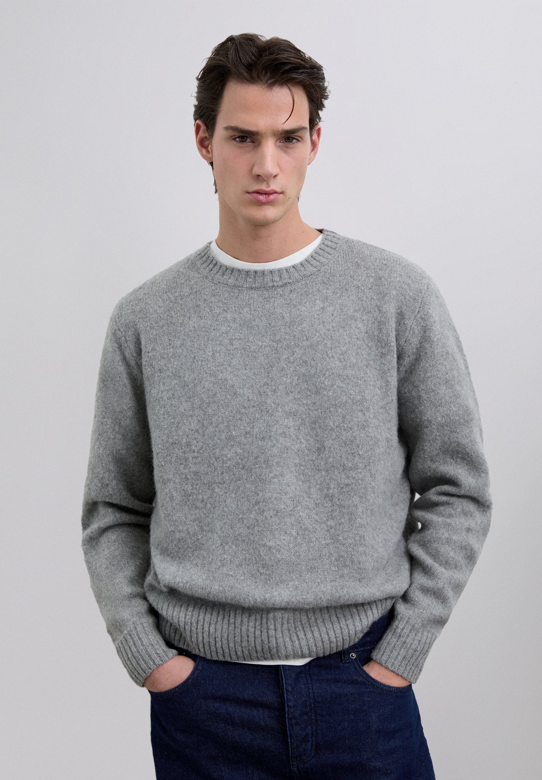 BRUSHED WOOL JUMPER