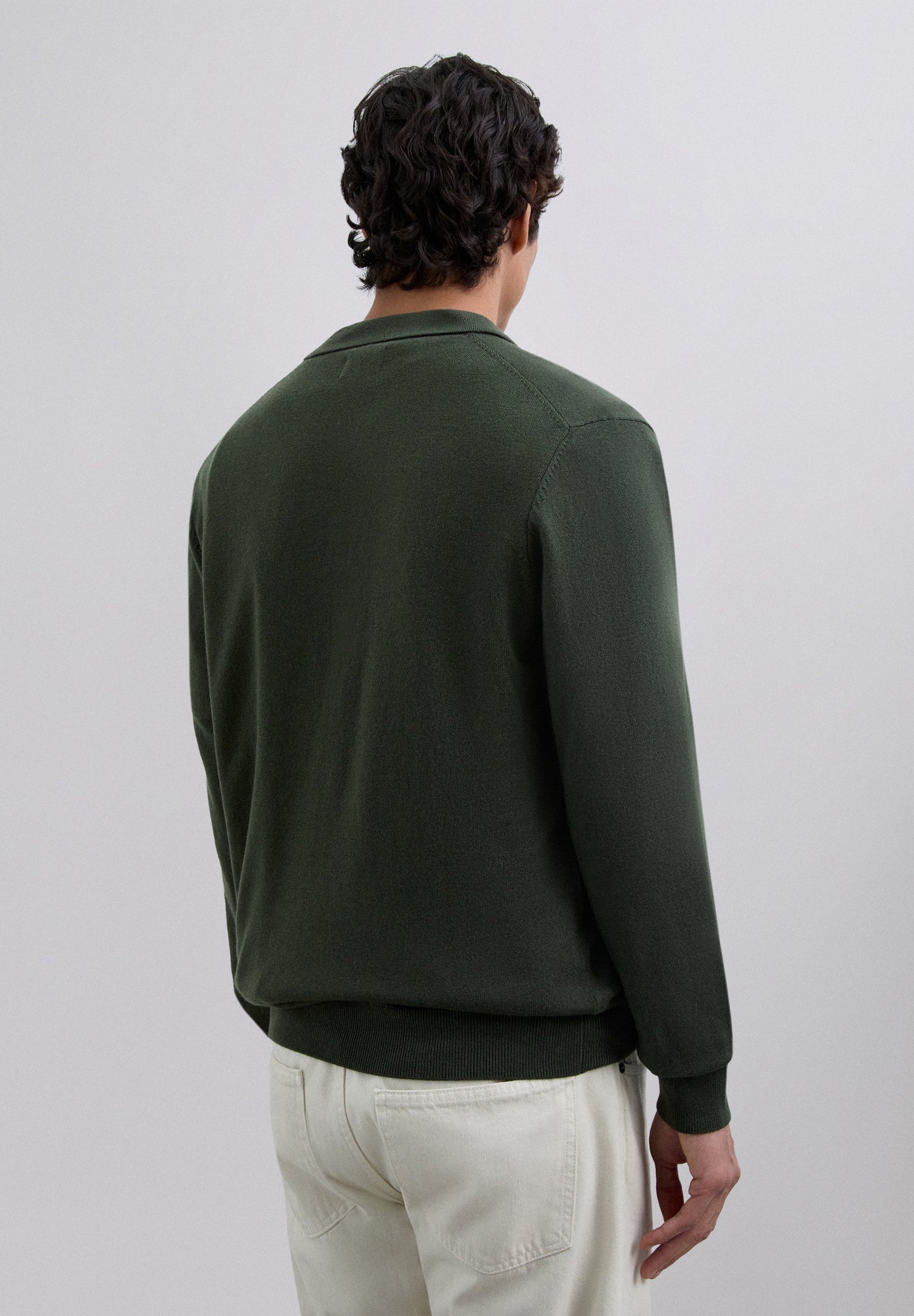 WOOL KNIT POLO SHIRT