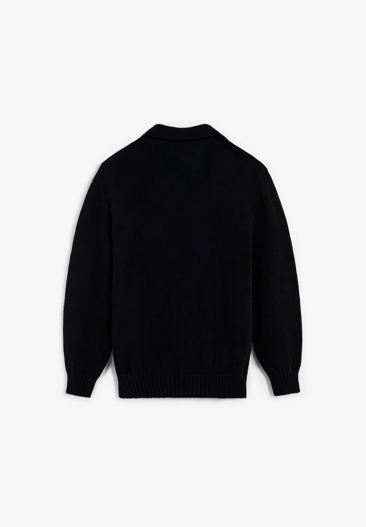 COTTON KNIT POLO SWEATER