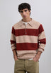 STRIPED POLO SWEATER