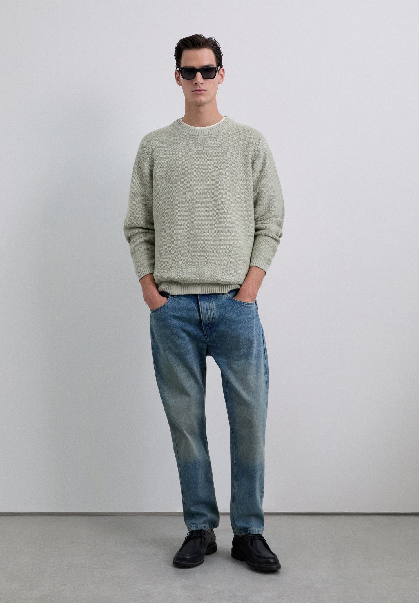 TEXTURED KNIT SWEATER