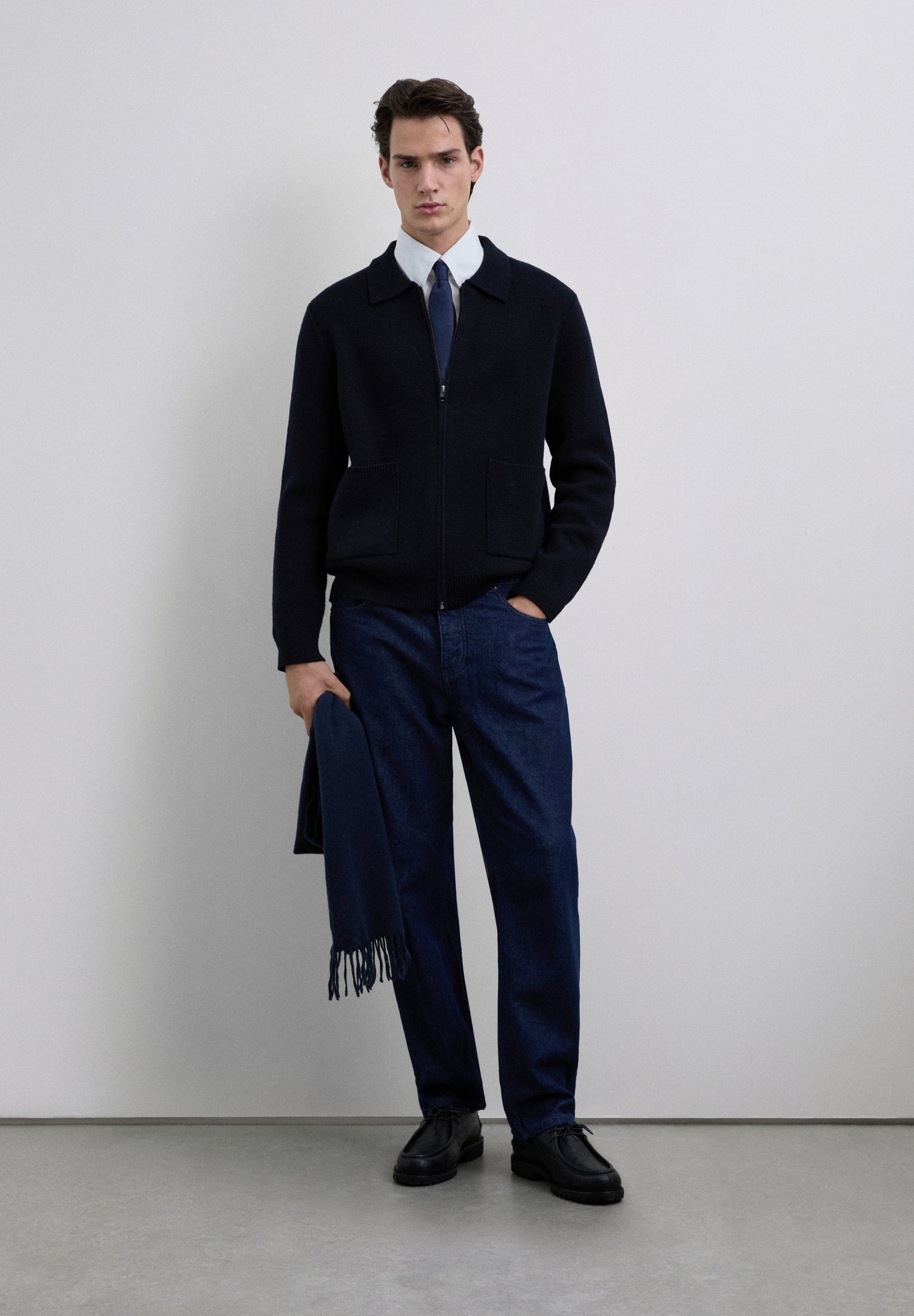 VEST MET RITSSLUITING VAN MERINOWOL