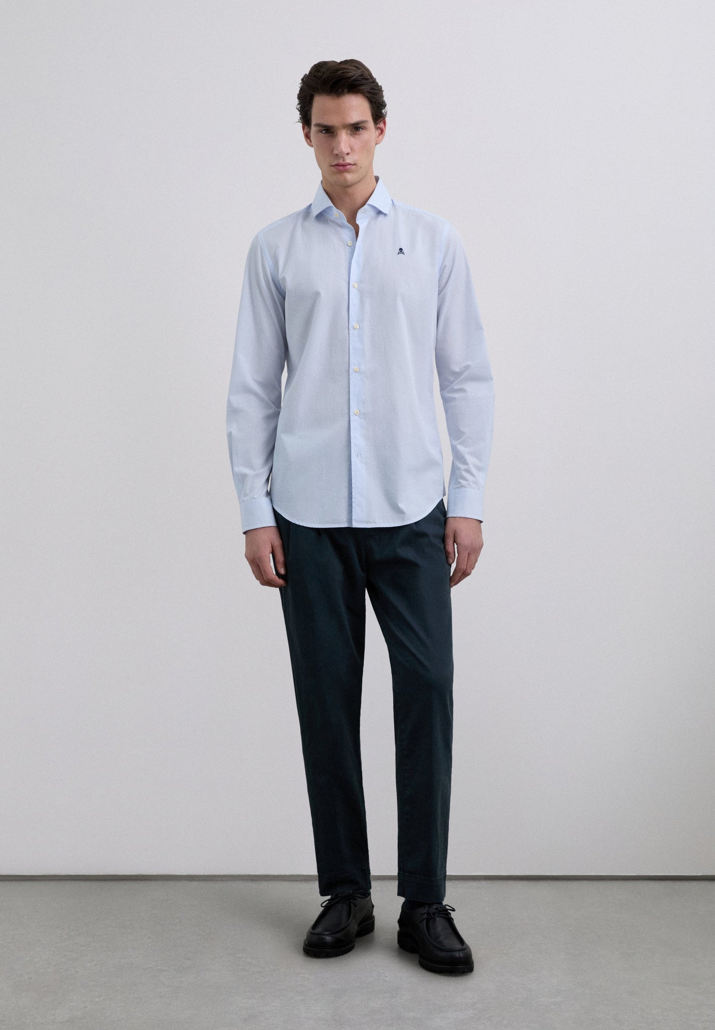 SHIRT WITH EMBROIDERED SKULL