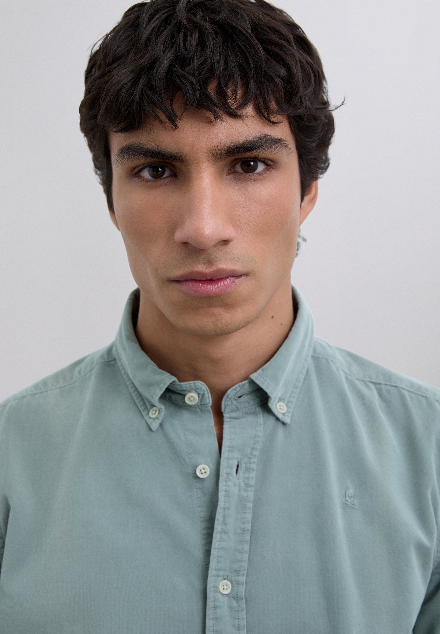 MICRO-CORDUROY SKULL SHIRT