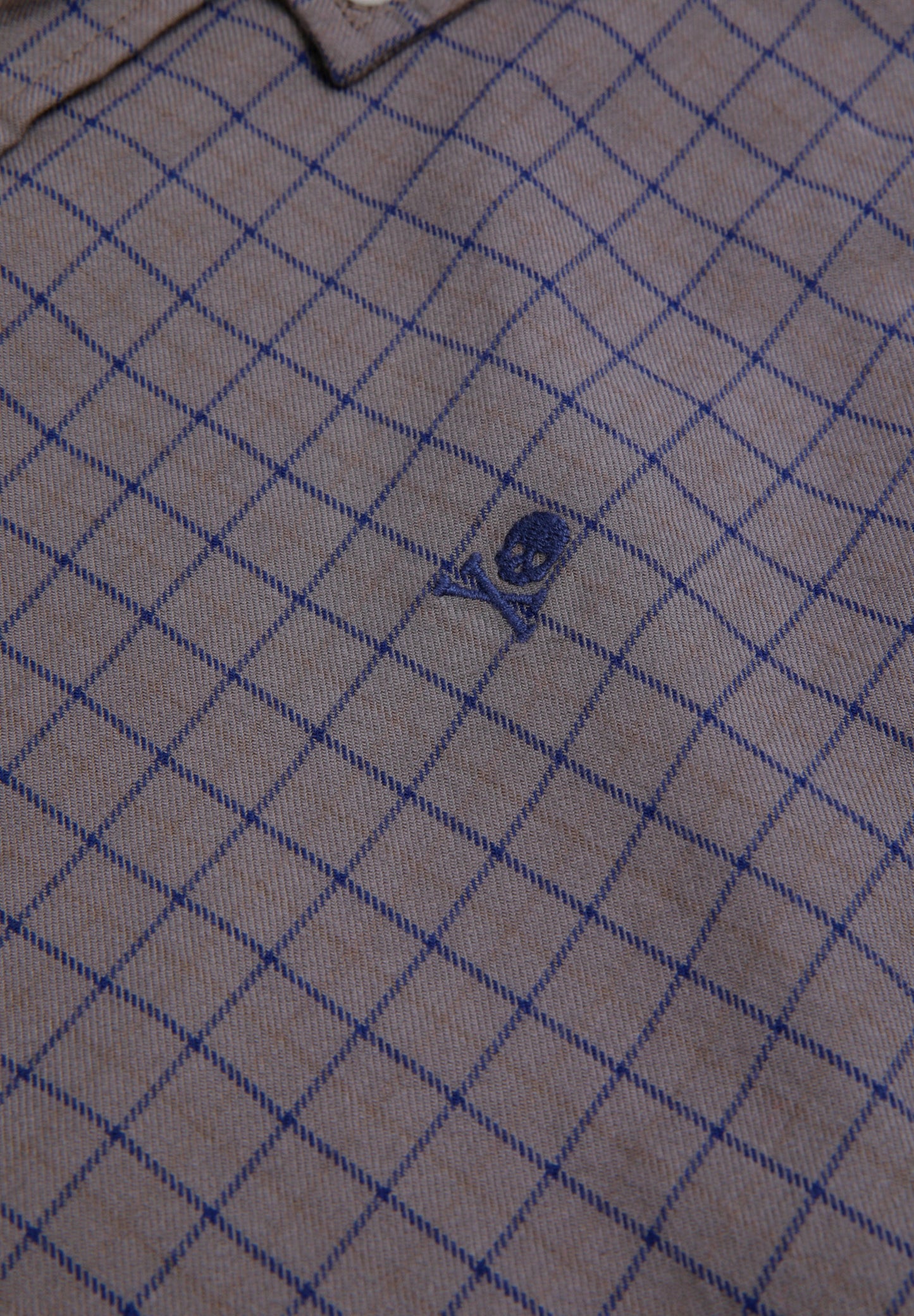 CHECKED SHIRT WITH CONTRAST SKULL