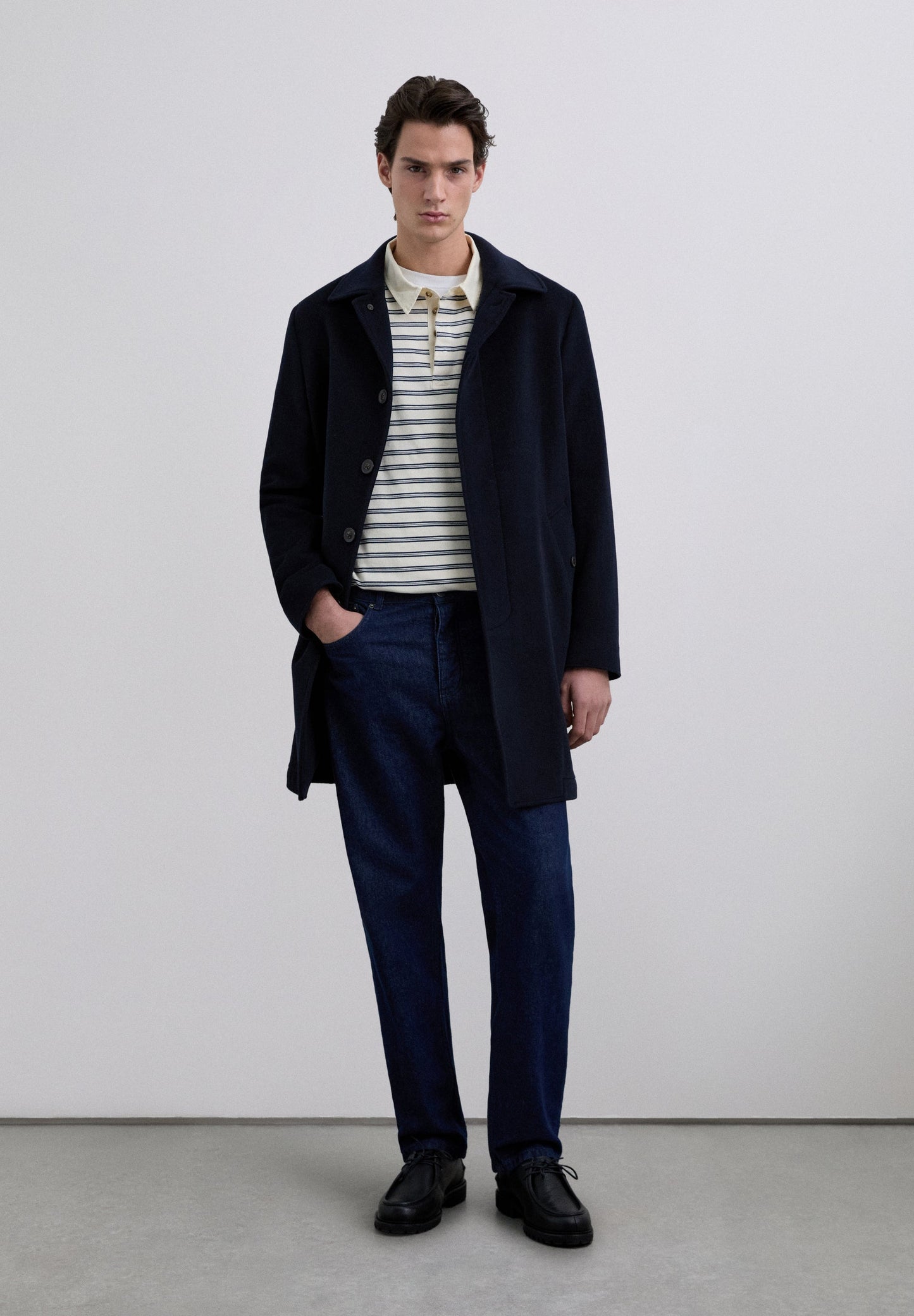 RELAXED TRICOT POLOSHIRT MET PRINT