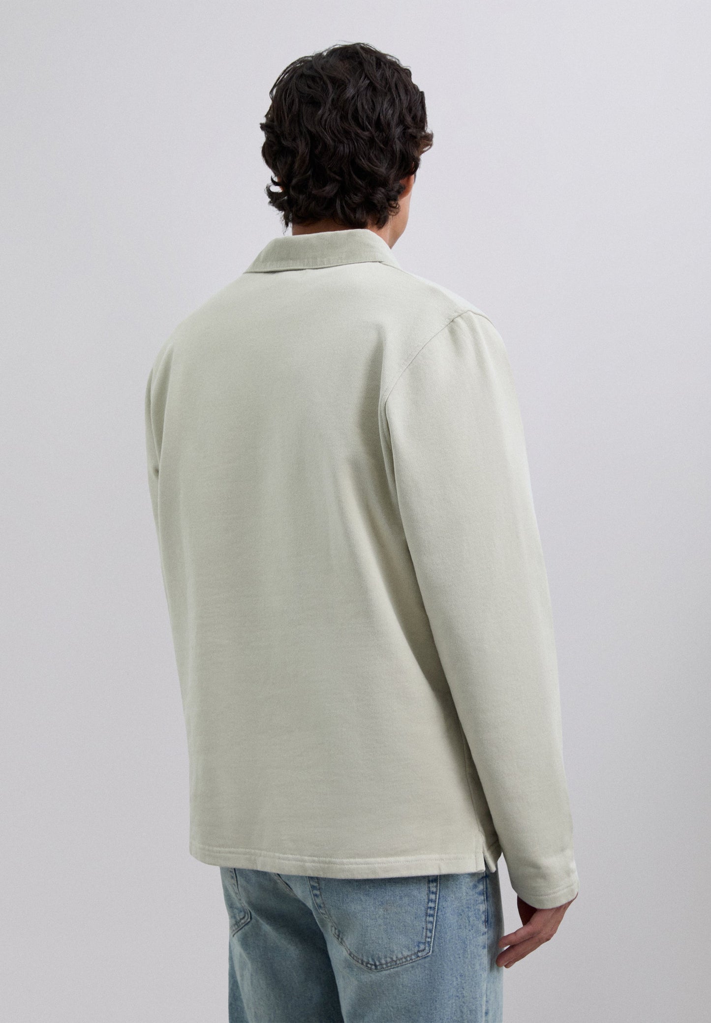 EMBROIDERED POLO SHIRT WITH CORDUROY COLLAR