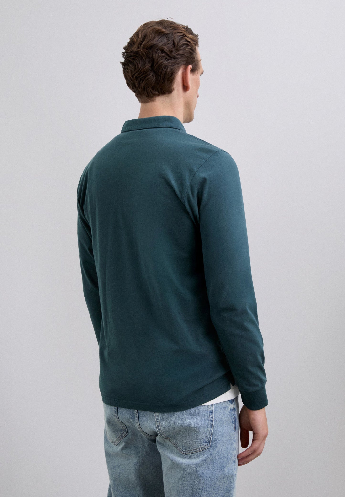 LONG SLEEVE POLO SHIRT WITH SKULL