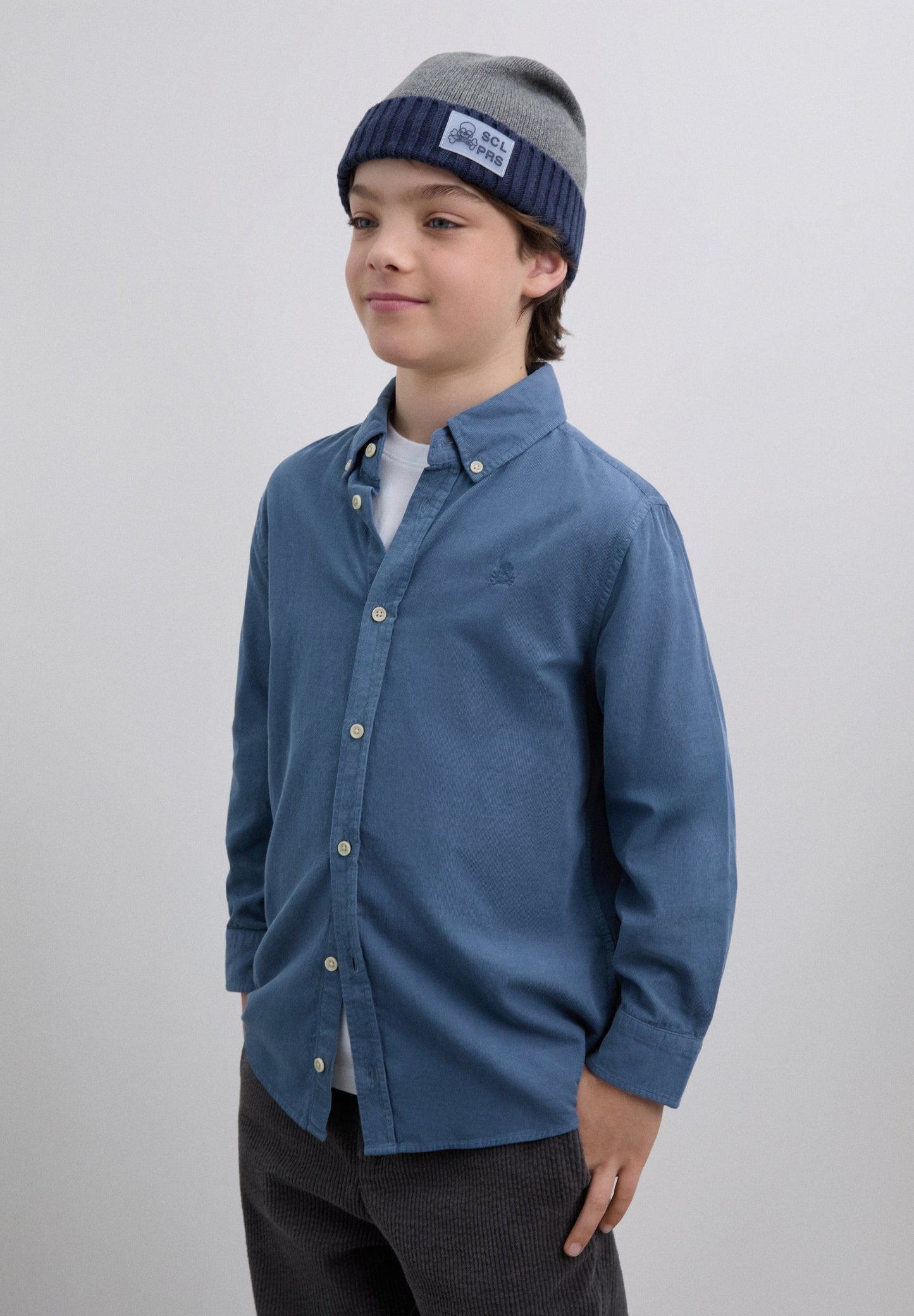 SHIRT WITH EMBROIDERED SKULL