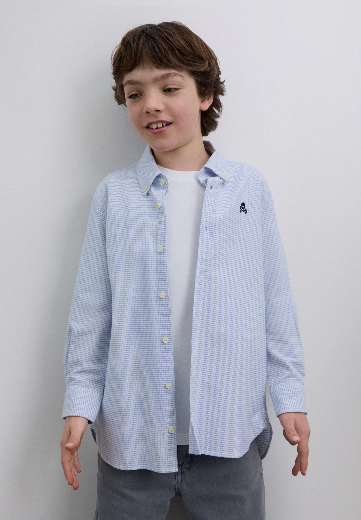 OXFORD SHIRT WITH SKULL