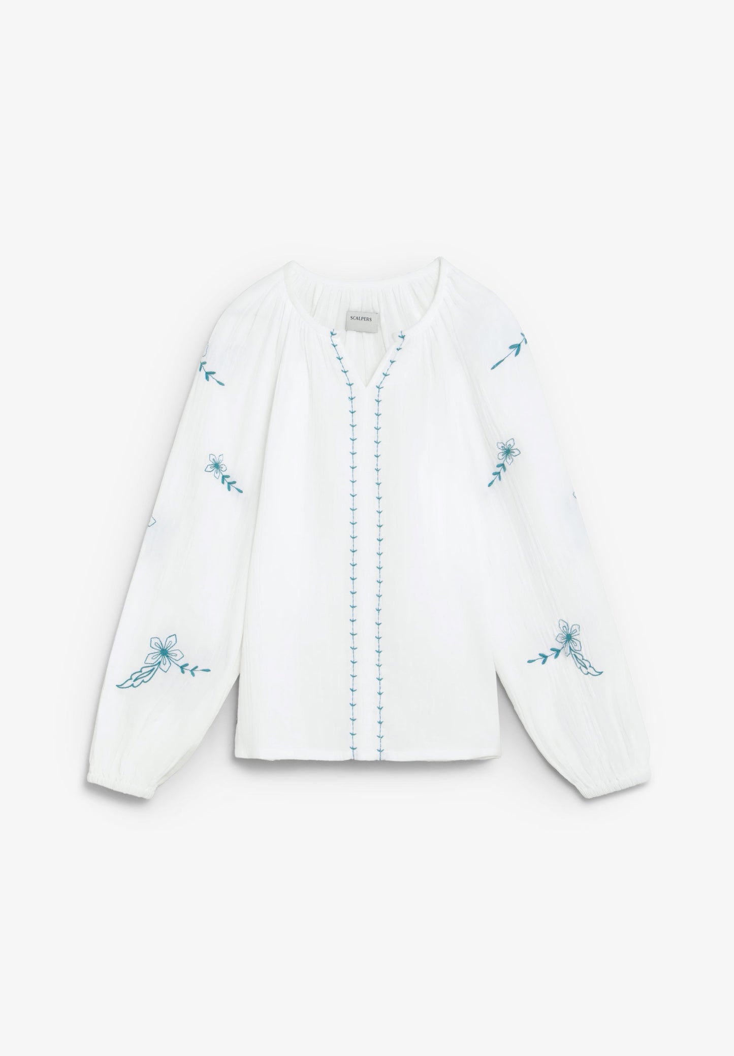 BLOUSE WITH EMBROIDERED DETAILS