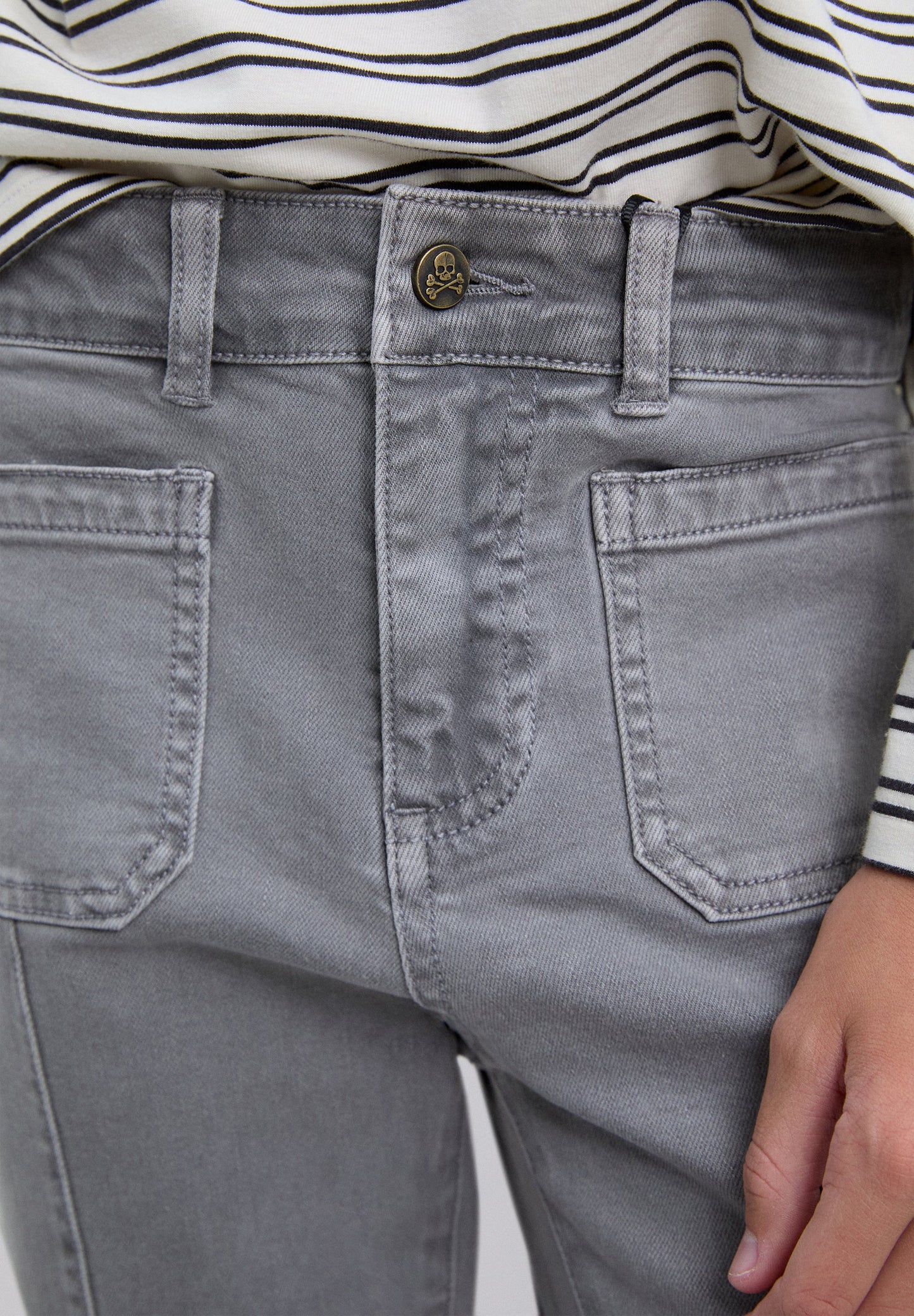 FLARED TROUSERS WITH FRINGING