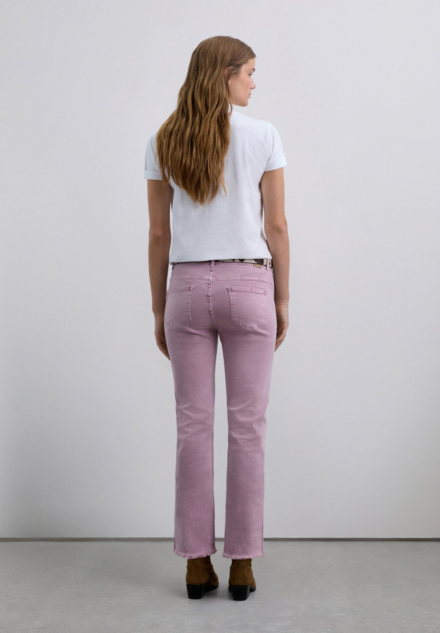 FLARED TROUSERS WITH FRINGING