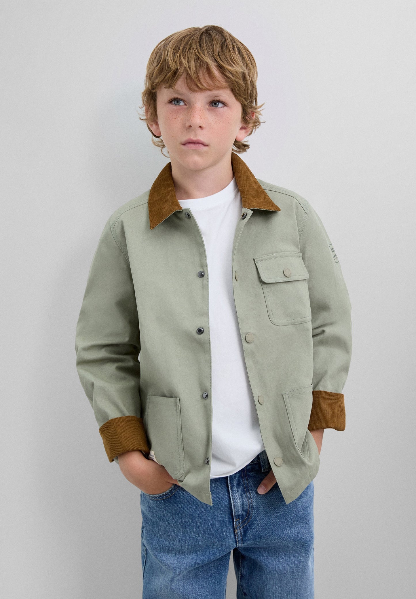 JACKET WITH SHIRT COLLAR