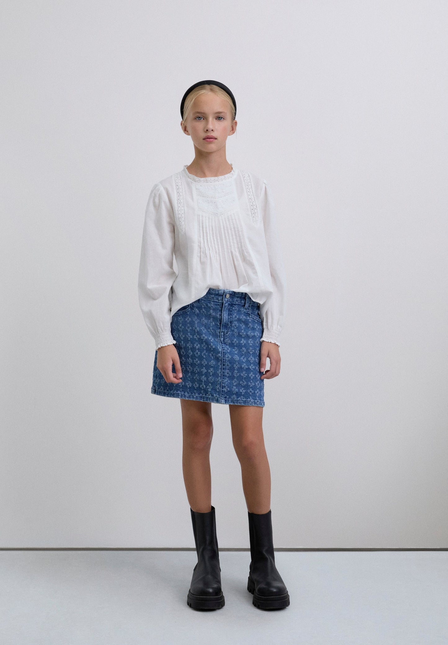 SCLASER DENIM SKIRT GIRLS