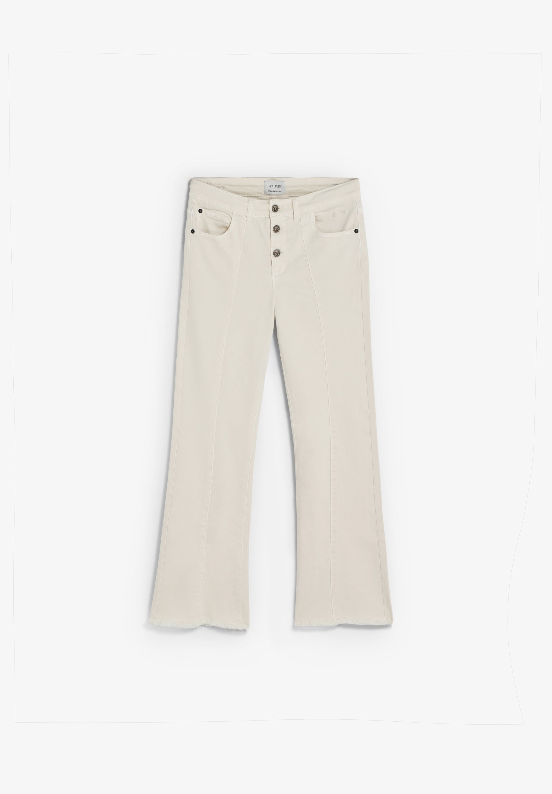 FLARED DENIM TROUSERS