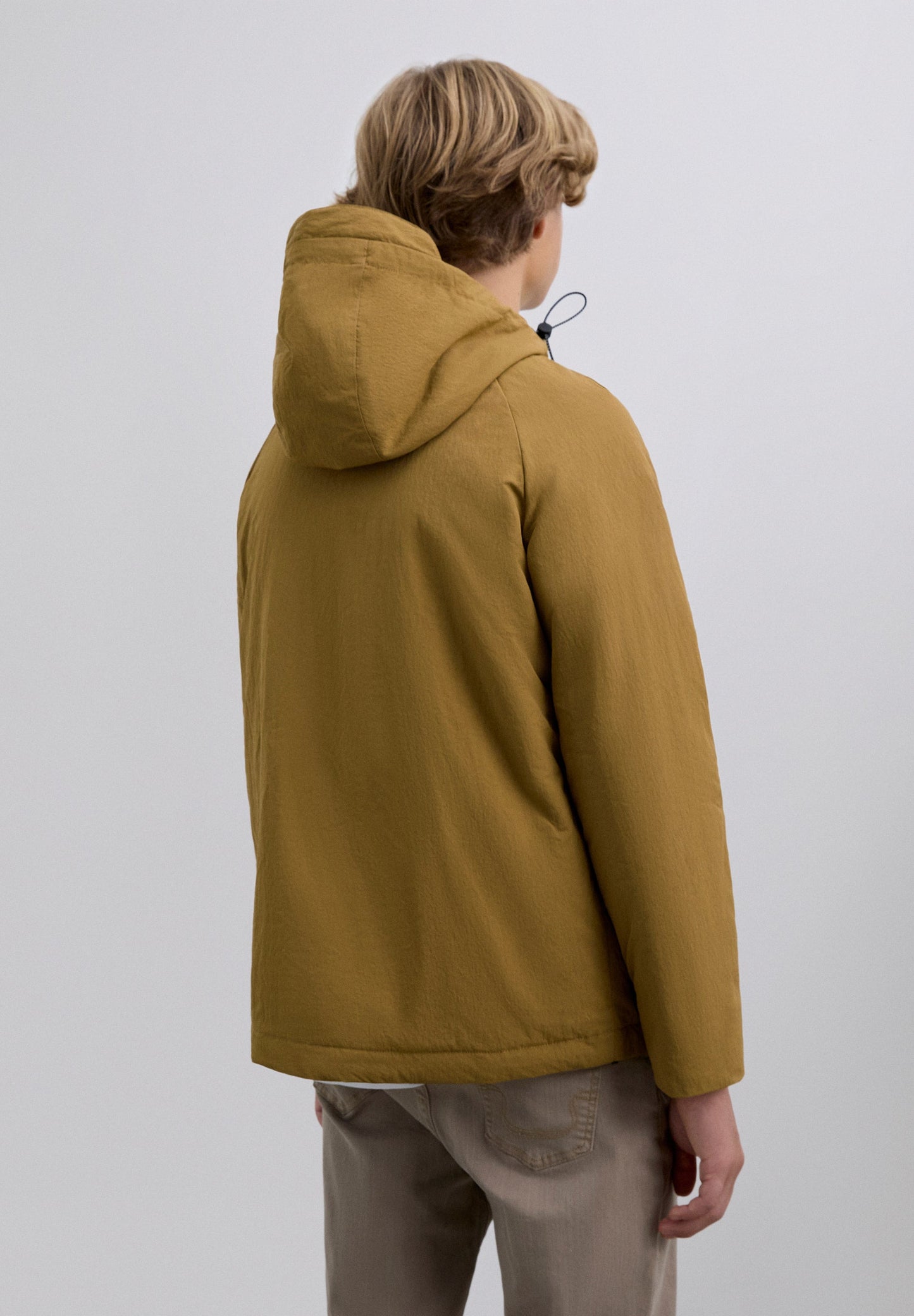 HOODED JACKET WITH POCKETS AND LOGO