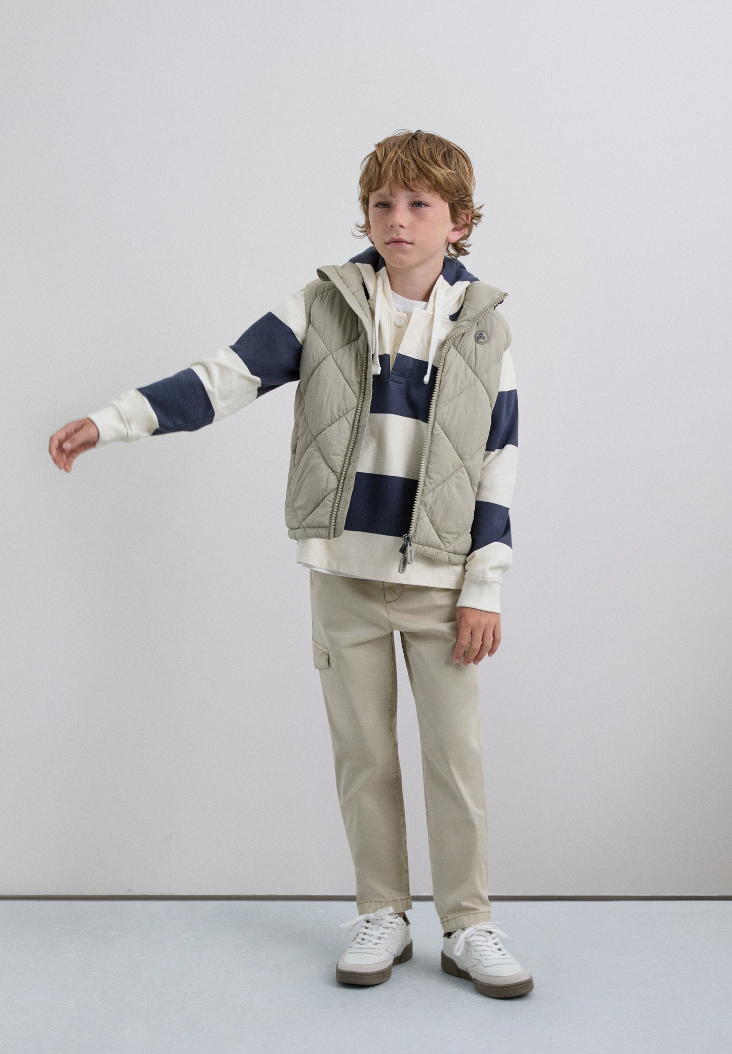 SKULL PUFFER VEST WITH HOOD