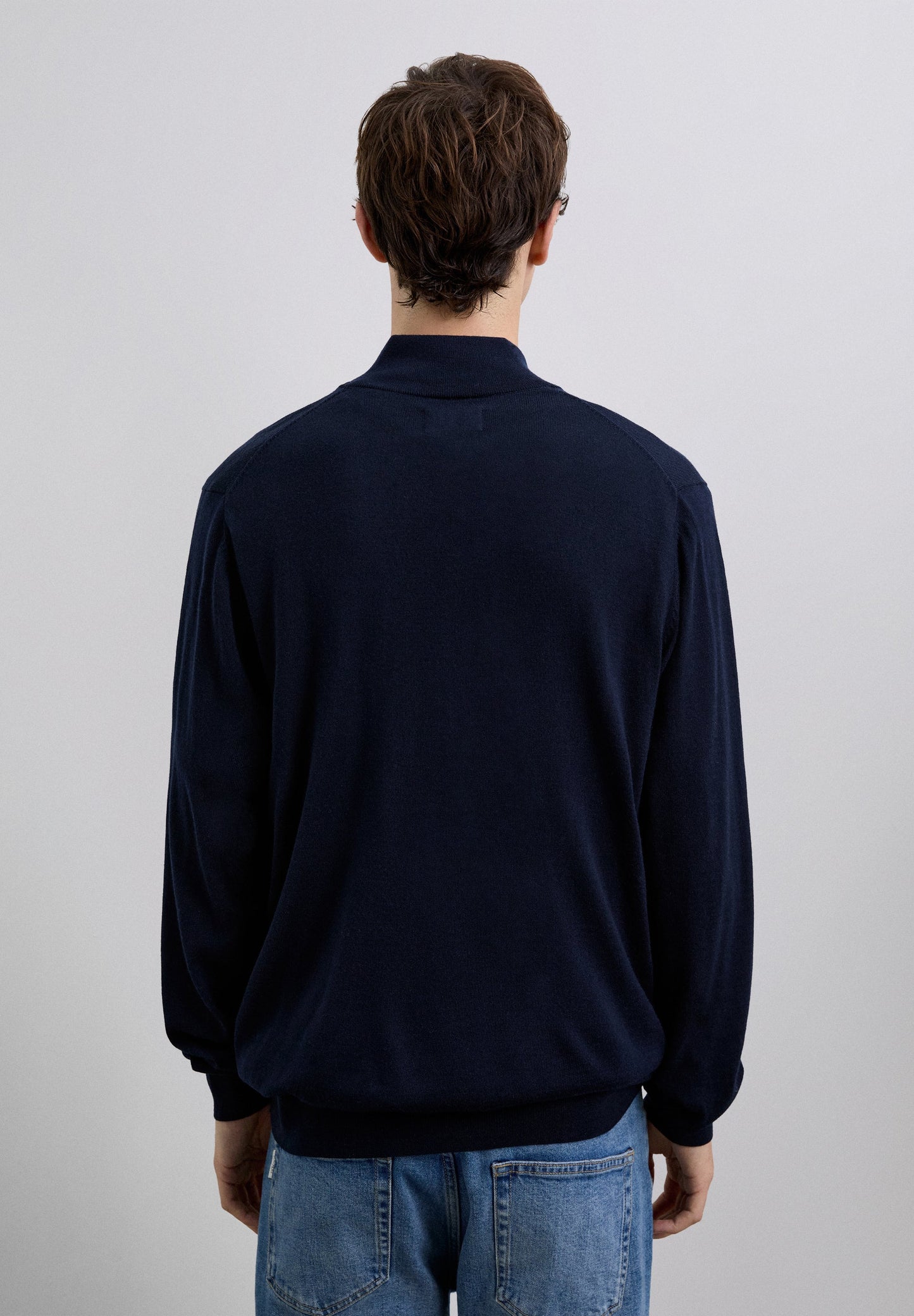 MERINO WOOL ZIP-UP CARDIGAN