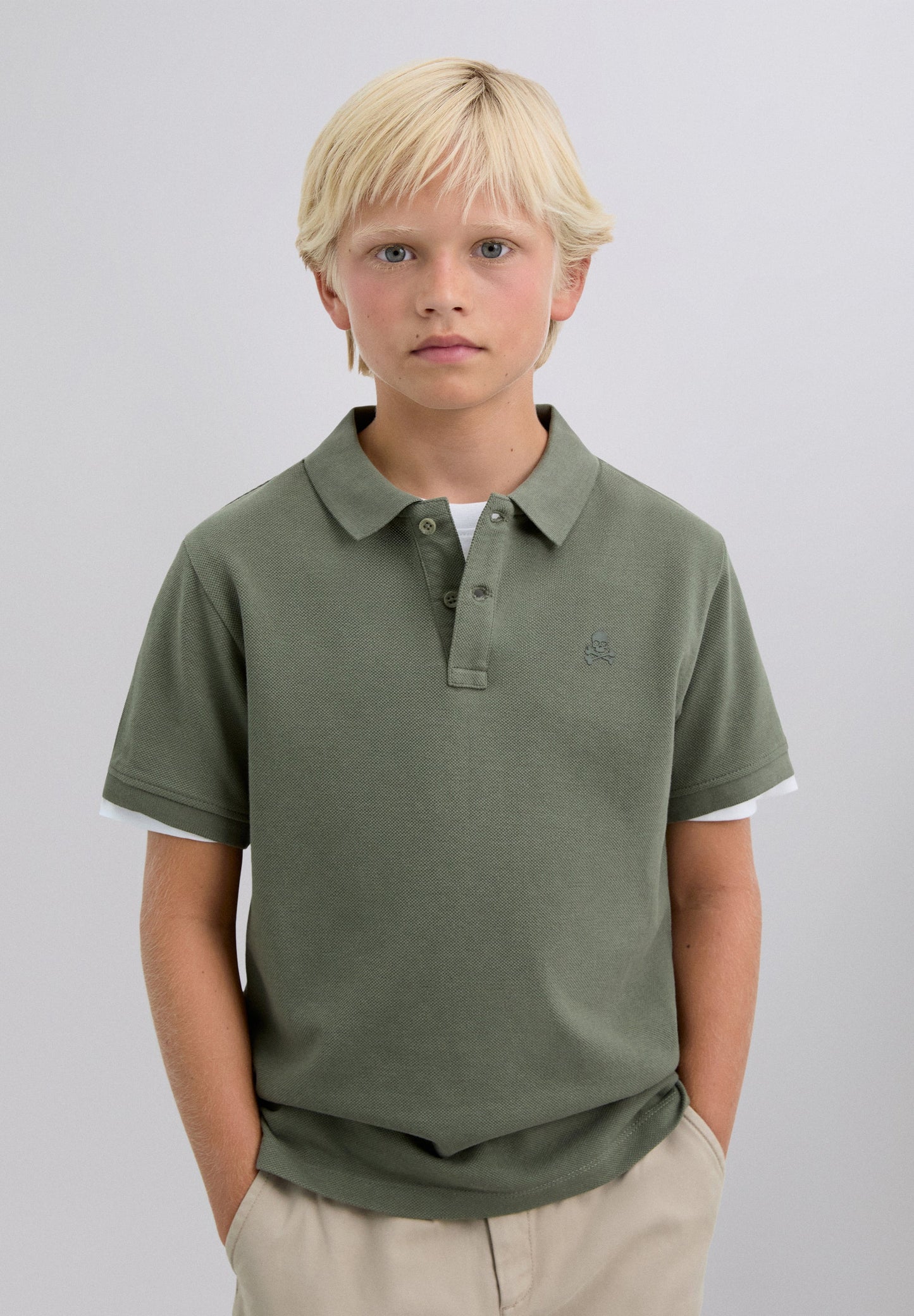 BASIC POLO SHIRT WITH SKULL