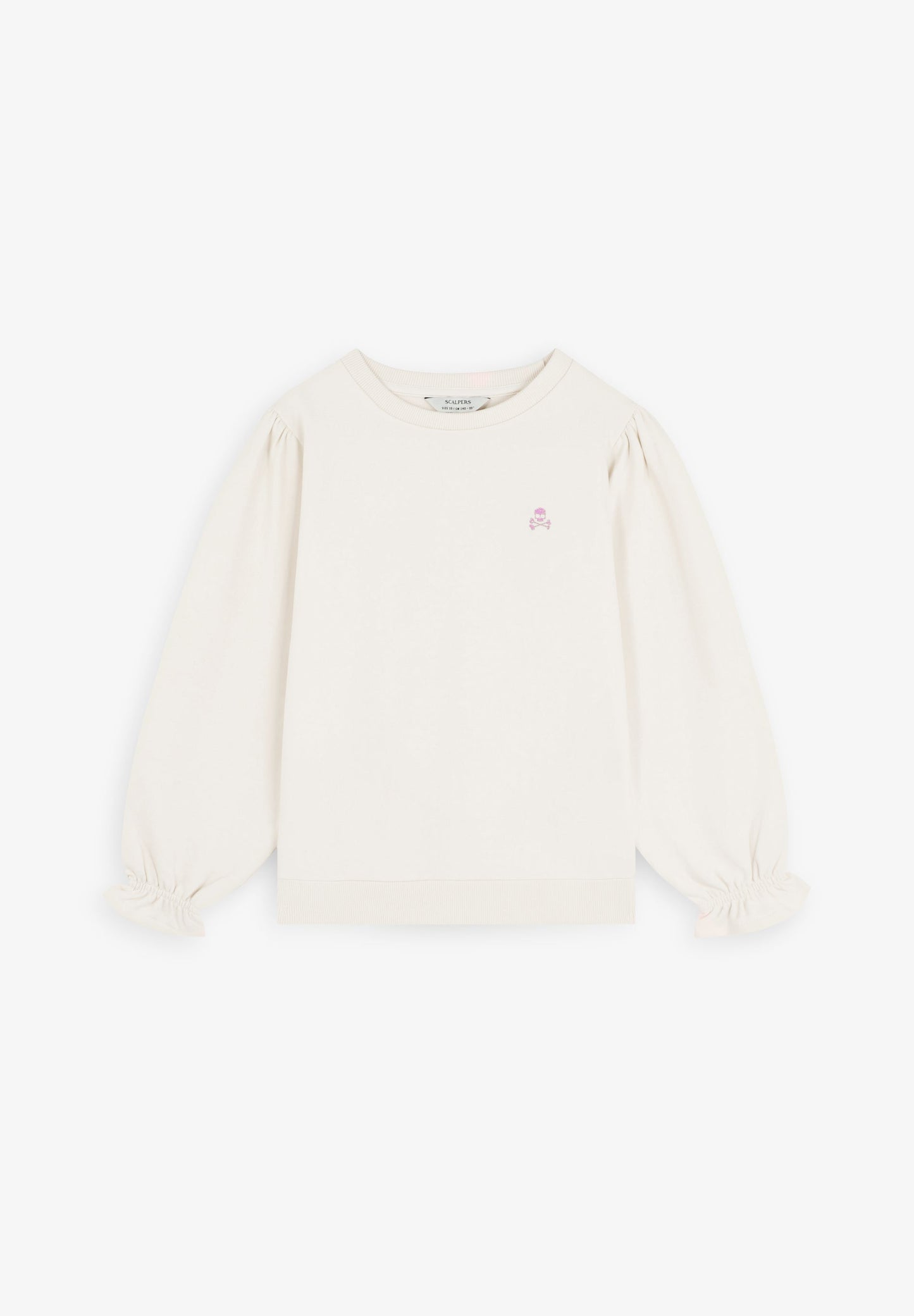 PRINTED PUFF SLEEVE SWEATSHIRT