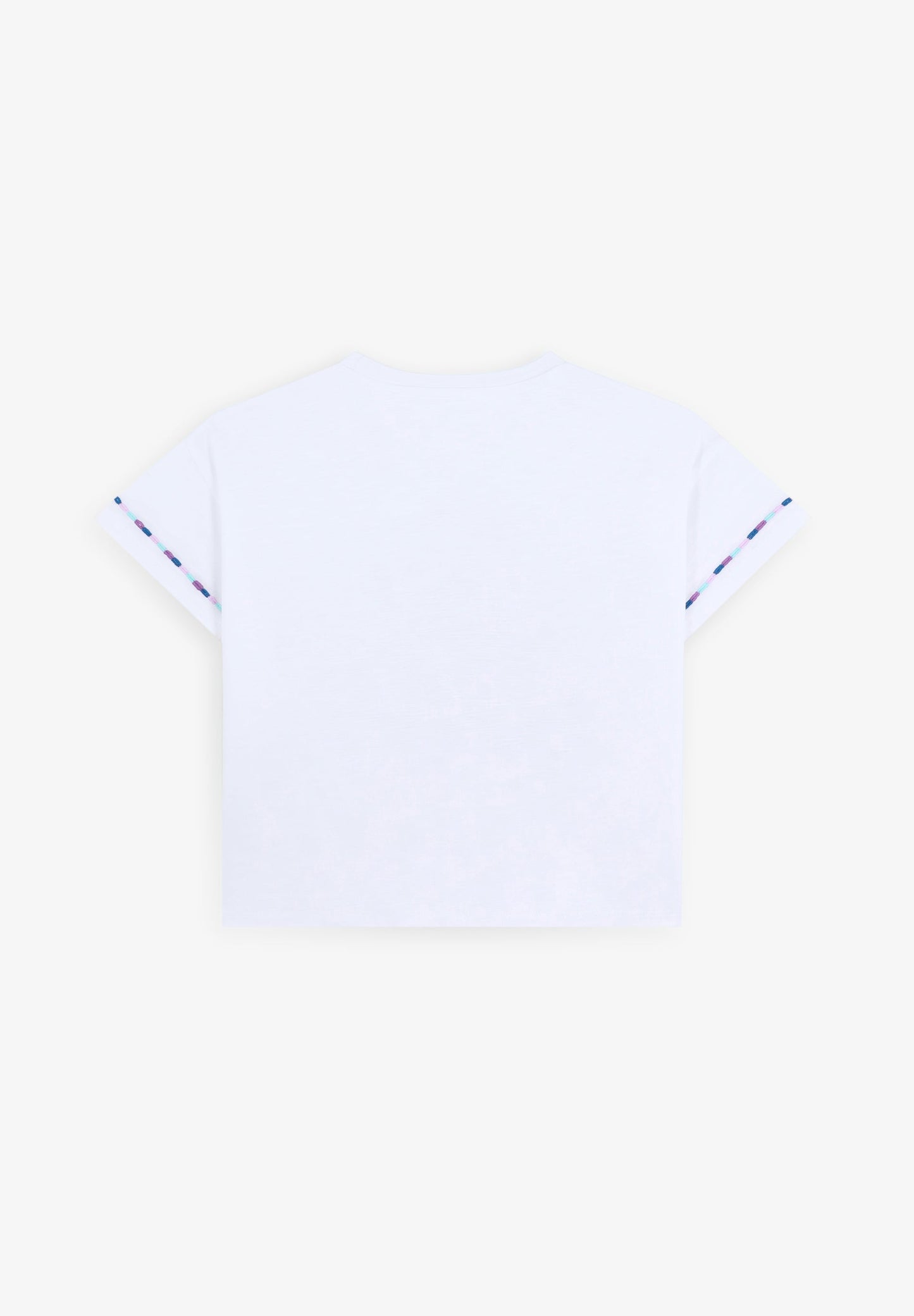 T-SHIRT WITH THREE-TONE EMBROIDERED SKULL