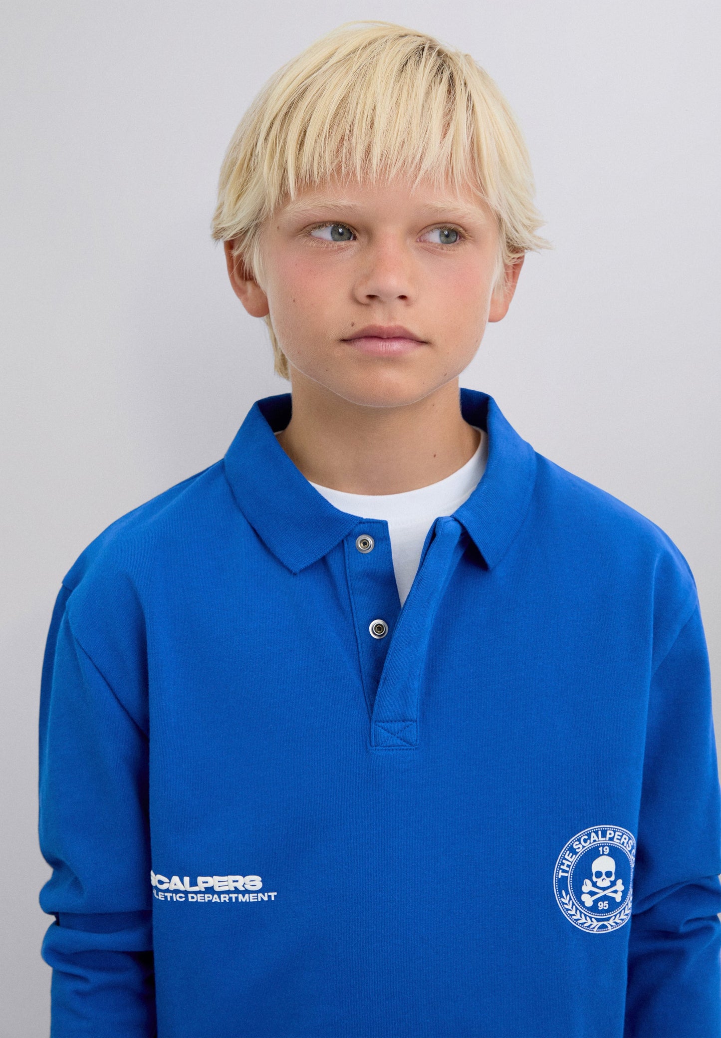 LONG SLEEVE PRINTED POLO SHIRT