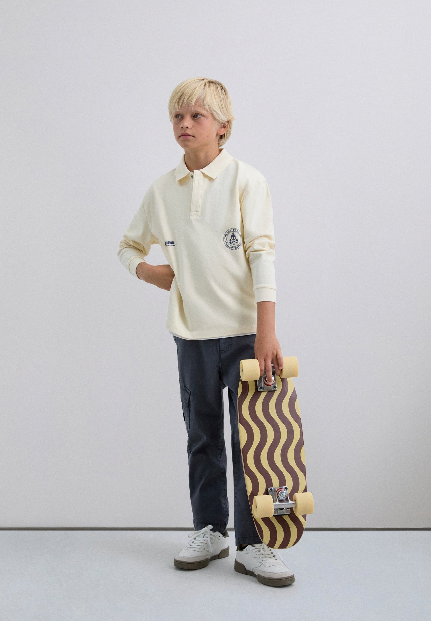 POLO PRINT LANGE MOUW