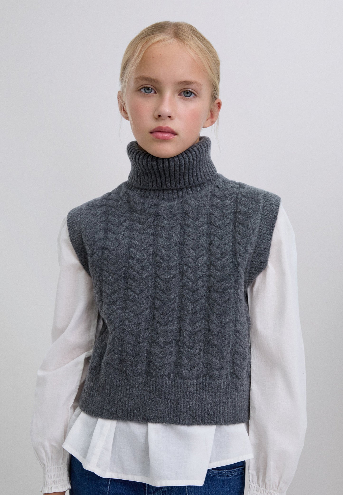 TRICOT GILET KRAAG