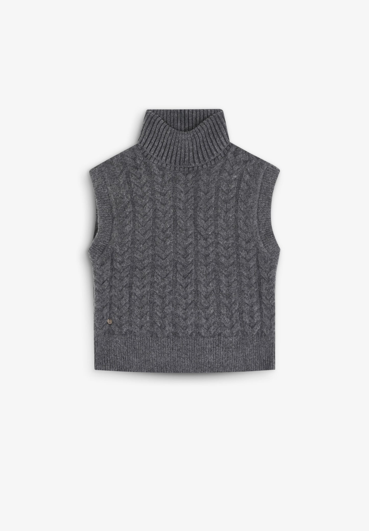 HIGH NECK KNIT VEST