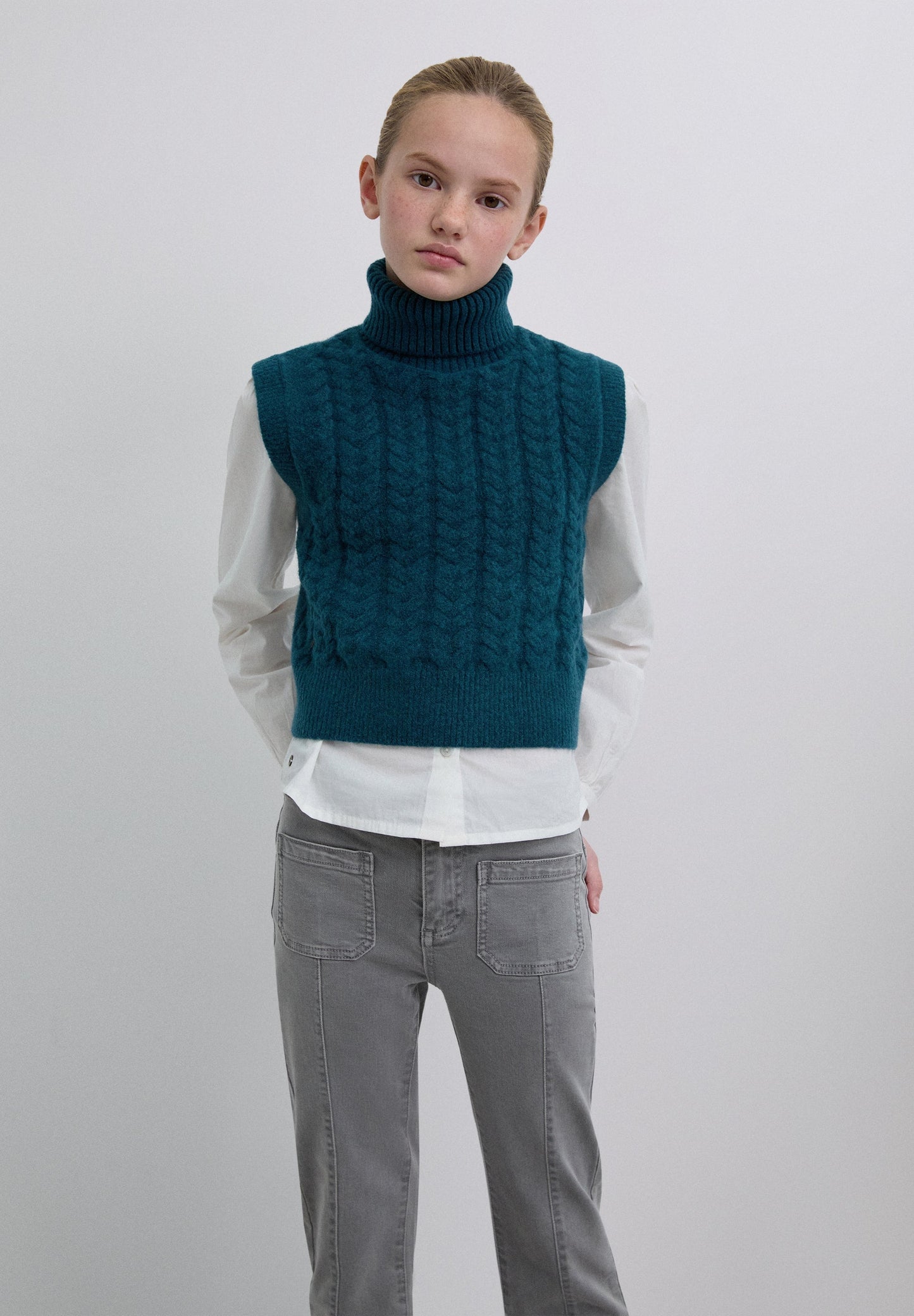 TRICOT GILET KRAAG