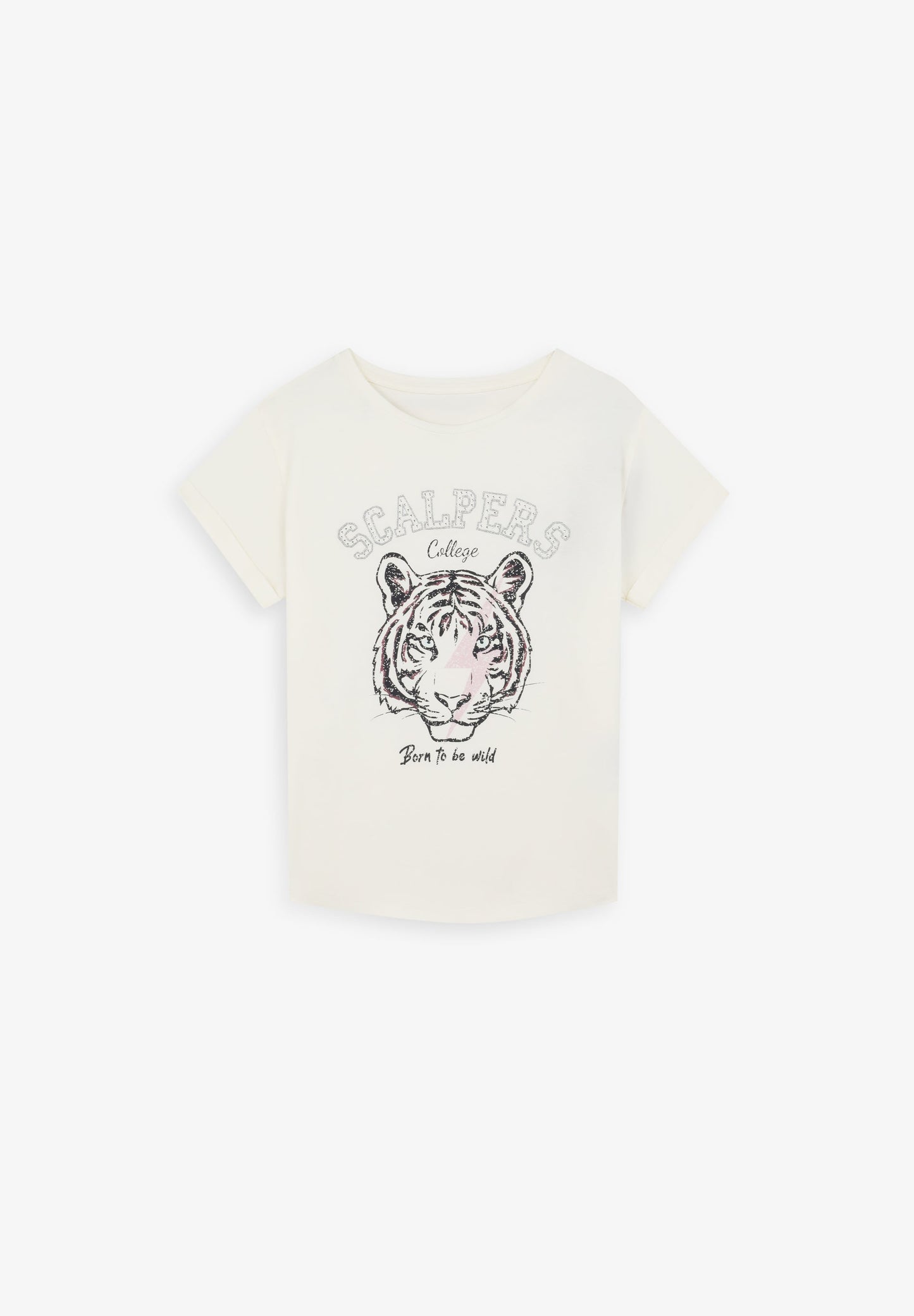 PRINTED RHINESTONE T-SHIRT