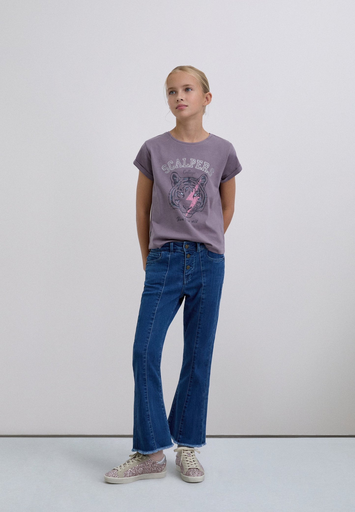 PRINTED RHINESTONE T-SHIRT