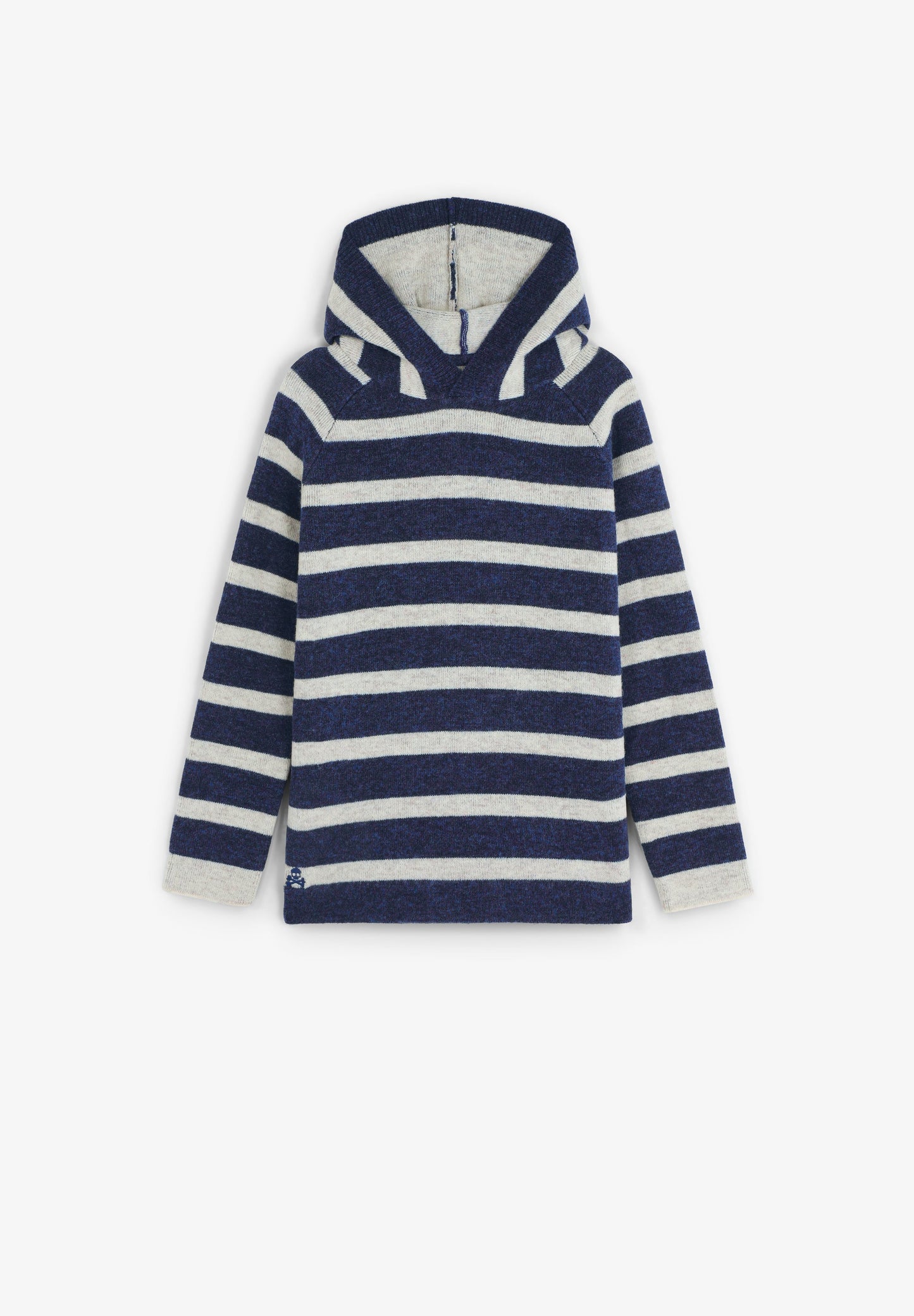 STRIPED KNIT SWEATER WITH SKULL
