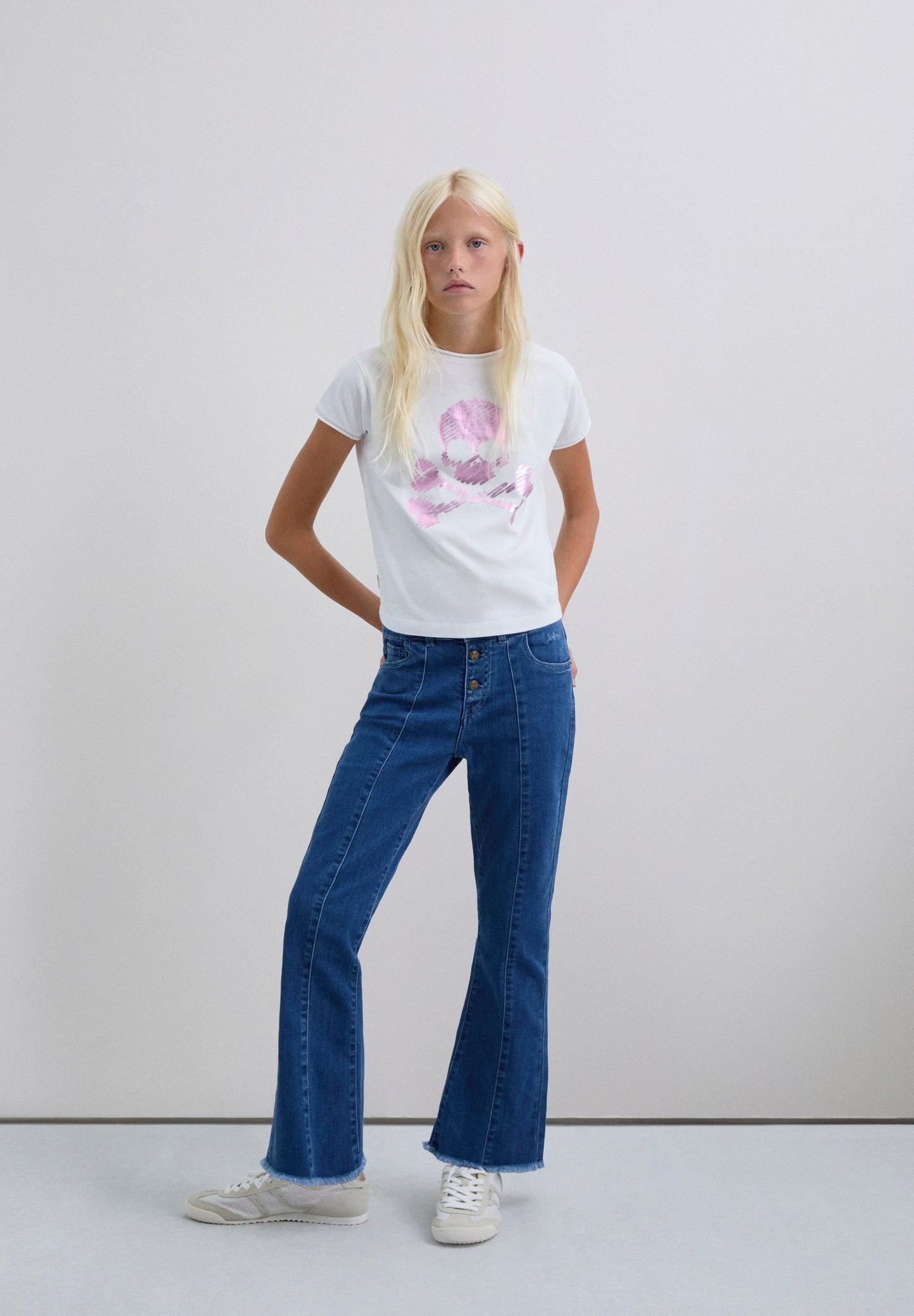 METALLIC PRINT T-SHIRT