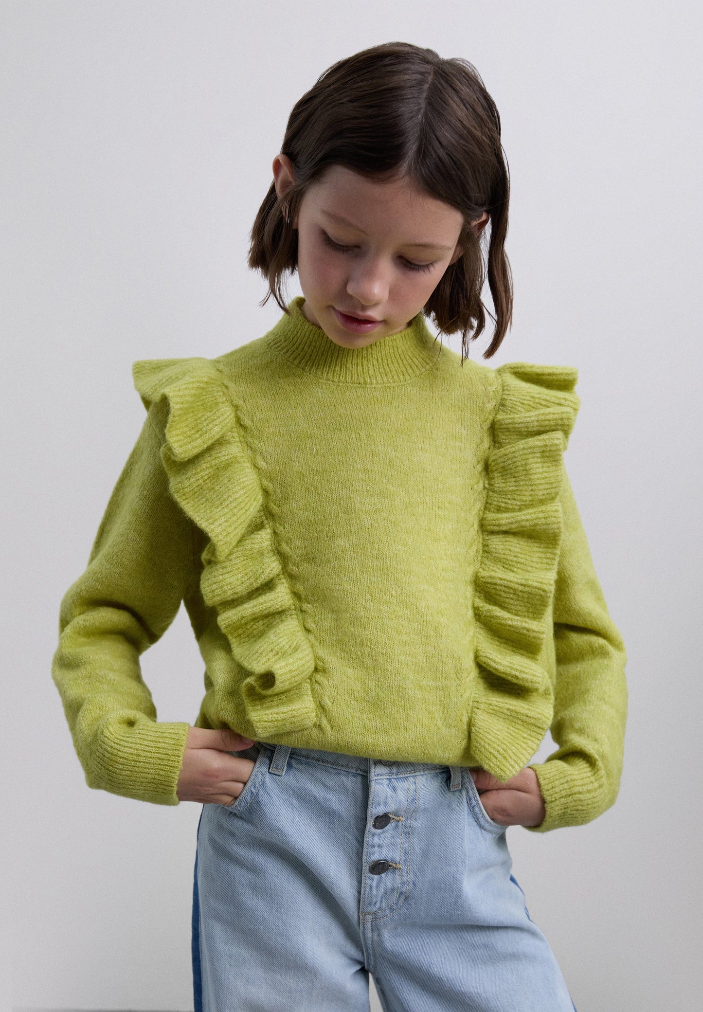 SWEATER WITH RUFFLES