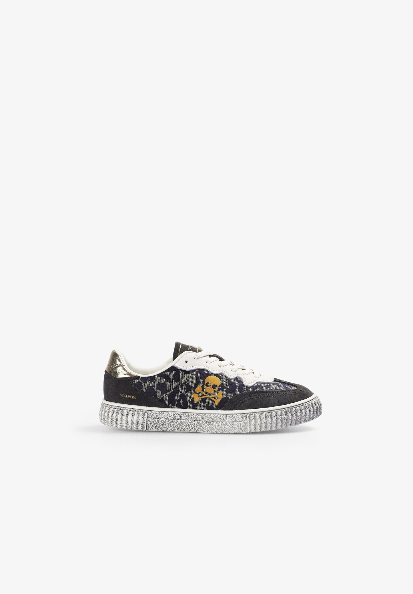SKULL SNEAKERS WITH ANIMAL PRINT