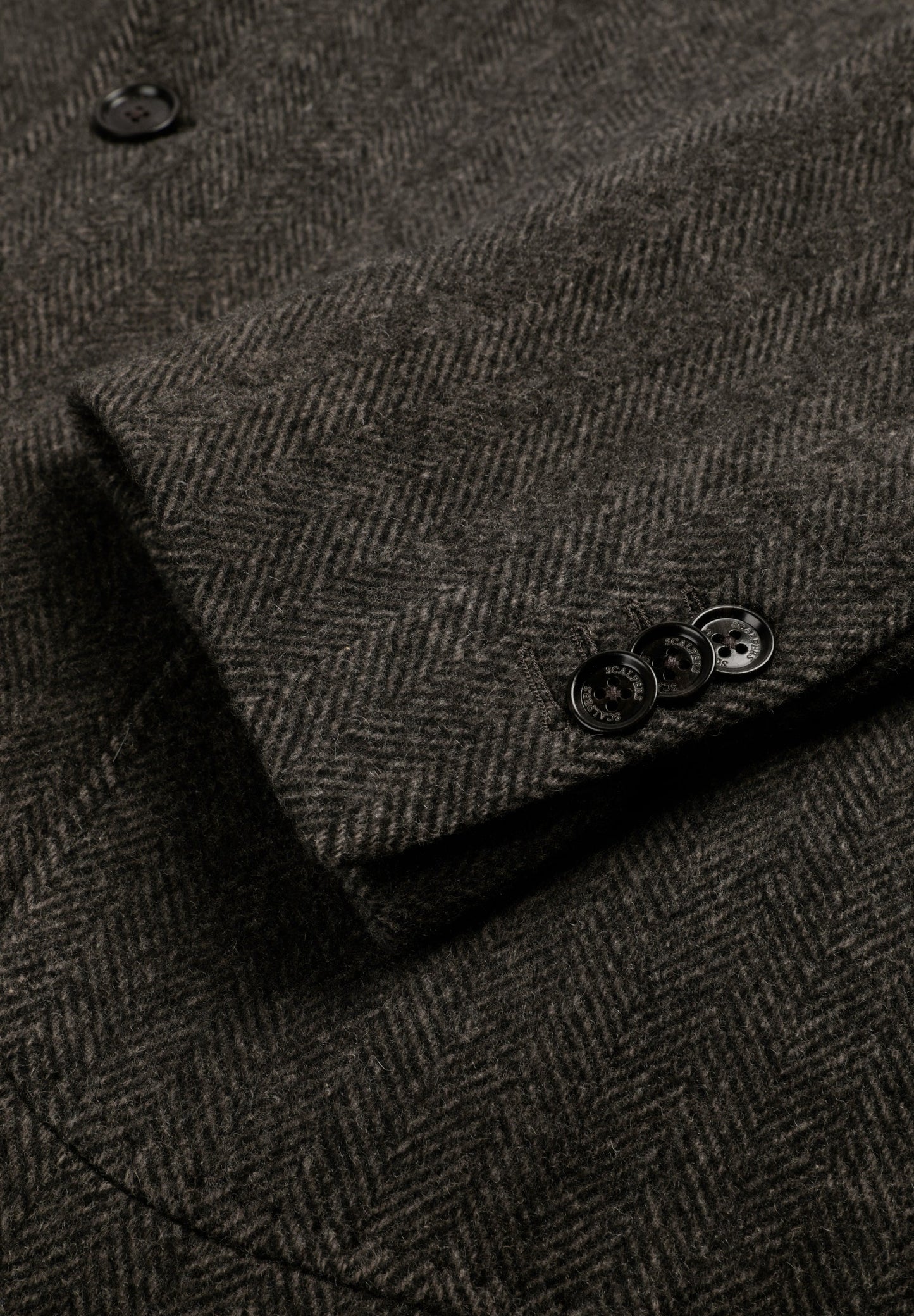 HERRINGBONE WOOL COAT
