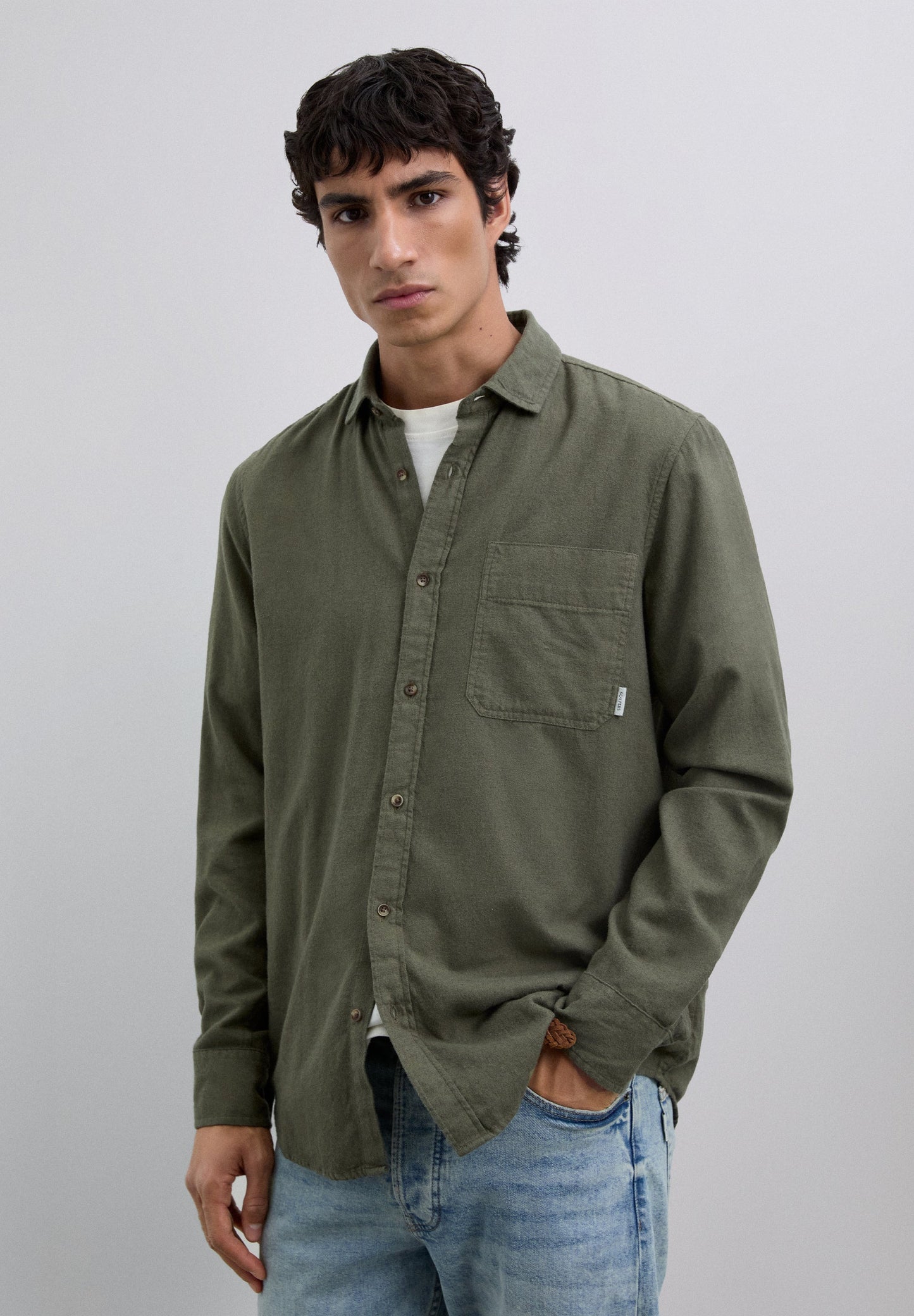 REGULAR FIT OVERSHIRT WITH POCKET