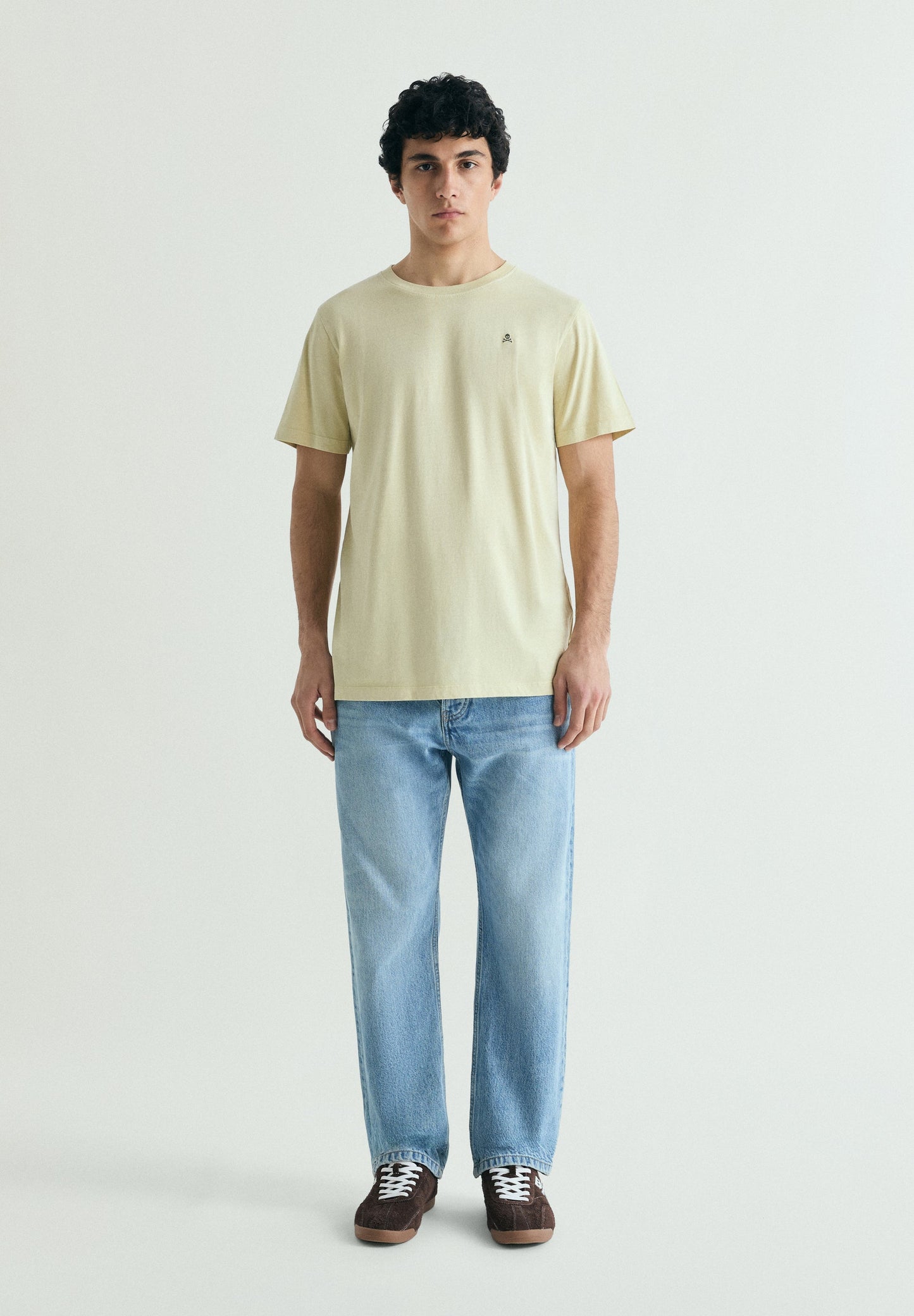 EMBROIDERED WASHED EFFECT T-SHIRT