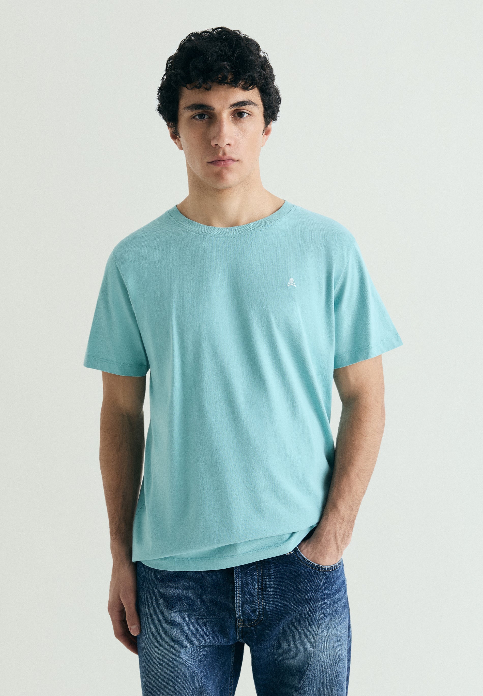 EMBROIDERED WASHED EFFECT T-SHIRT