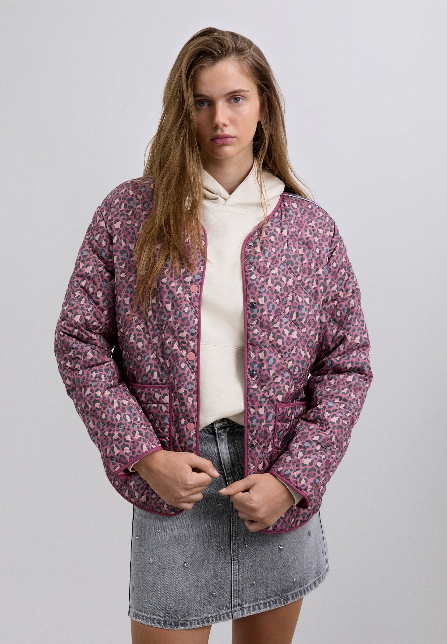 ANIMAL PRINT PUFFER JACKET