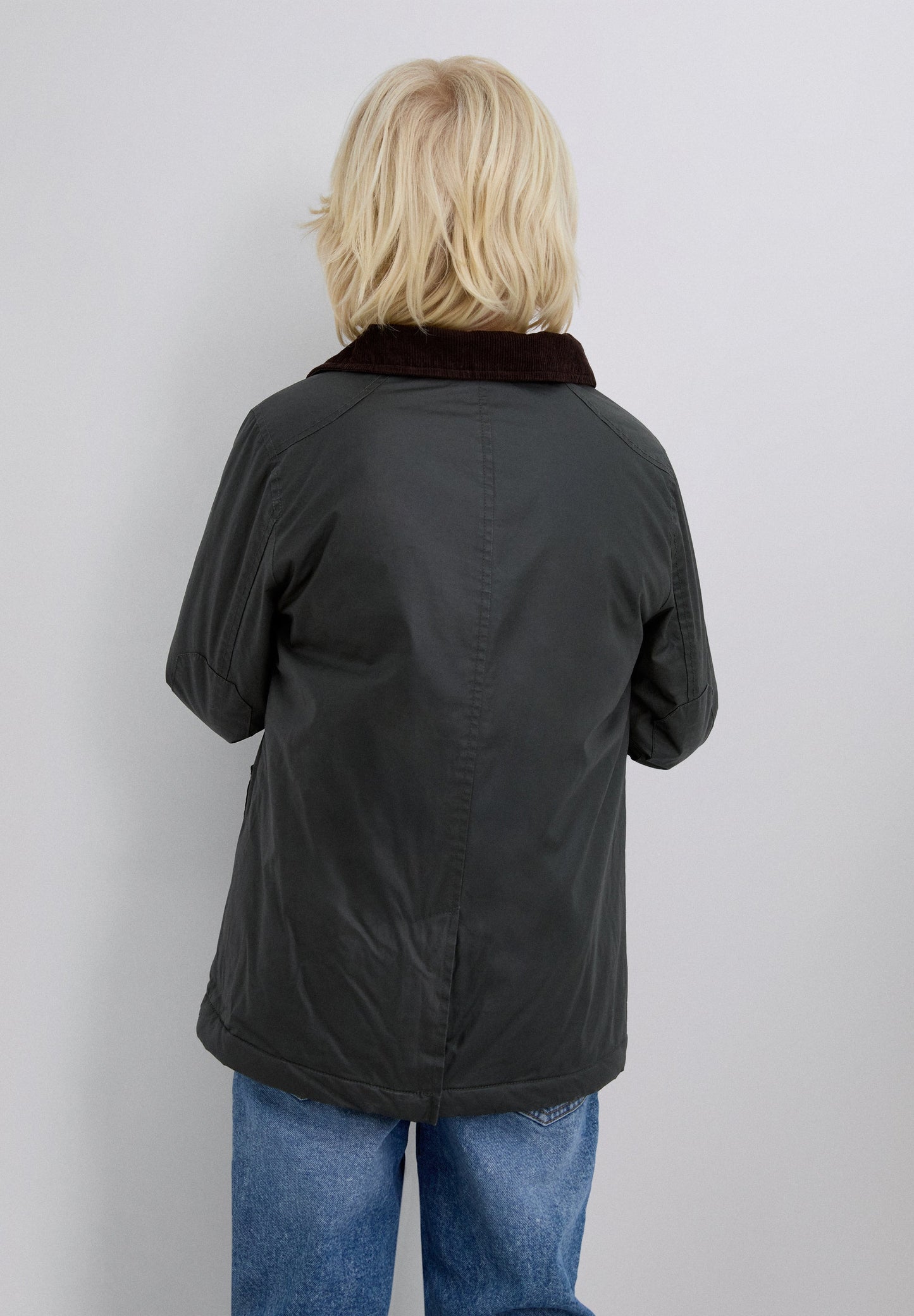 WAXED PARKA WITH CORDUROY LINING