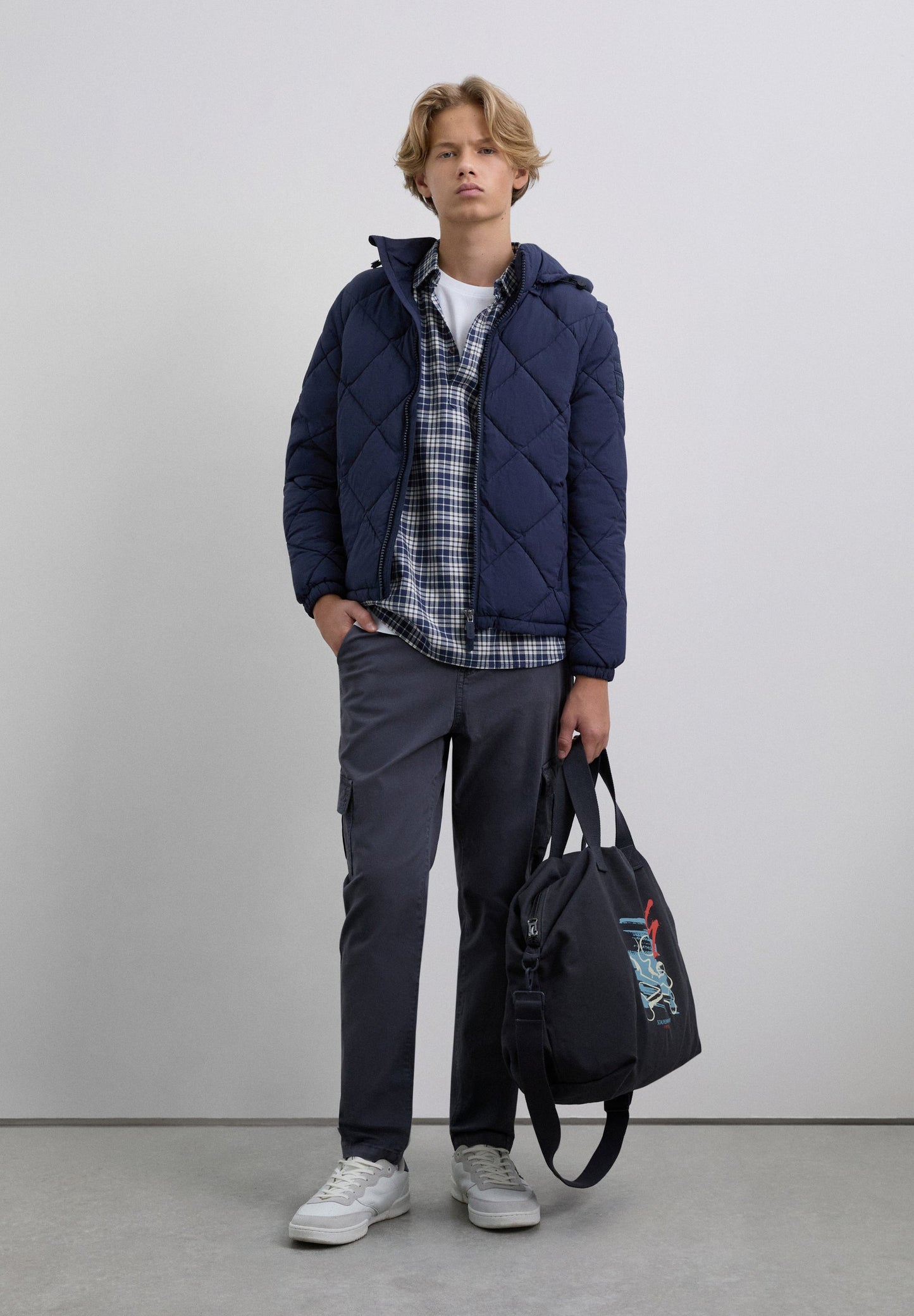 CHECK FLEECE SHIRT WITH SKULL