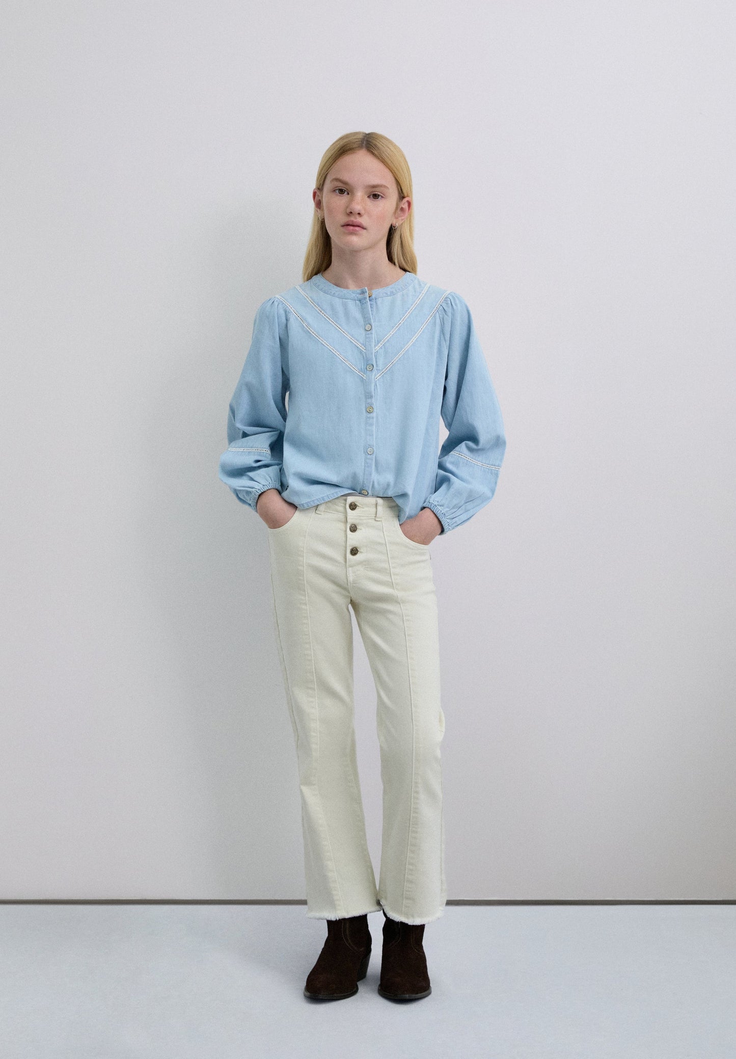 CAMISA MANGA ABULLONADA - Scalpers