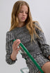 PRINT BLOUSE WITH RUFFLE
