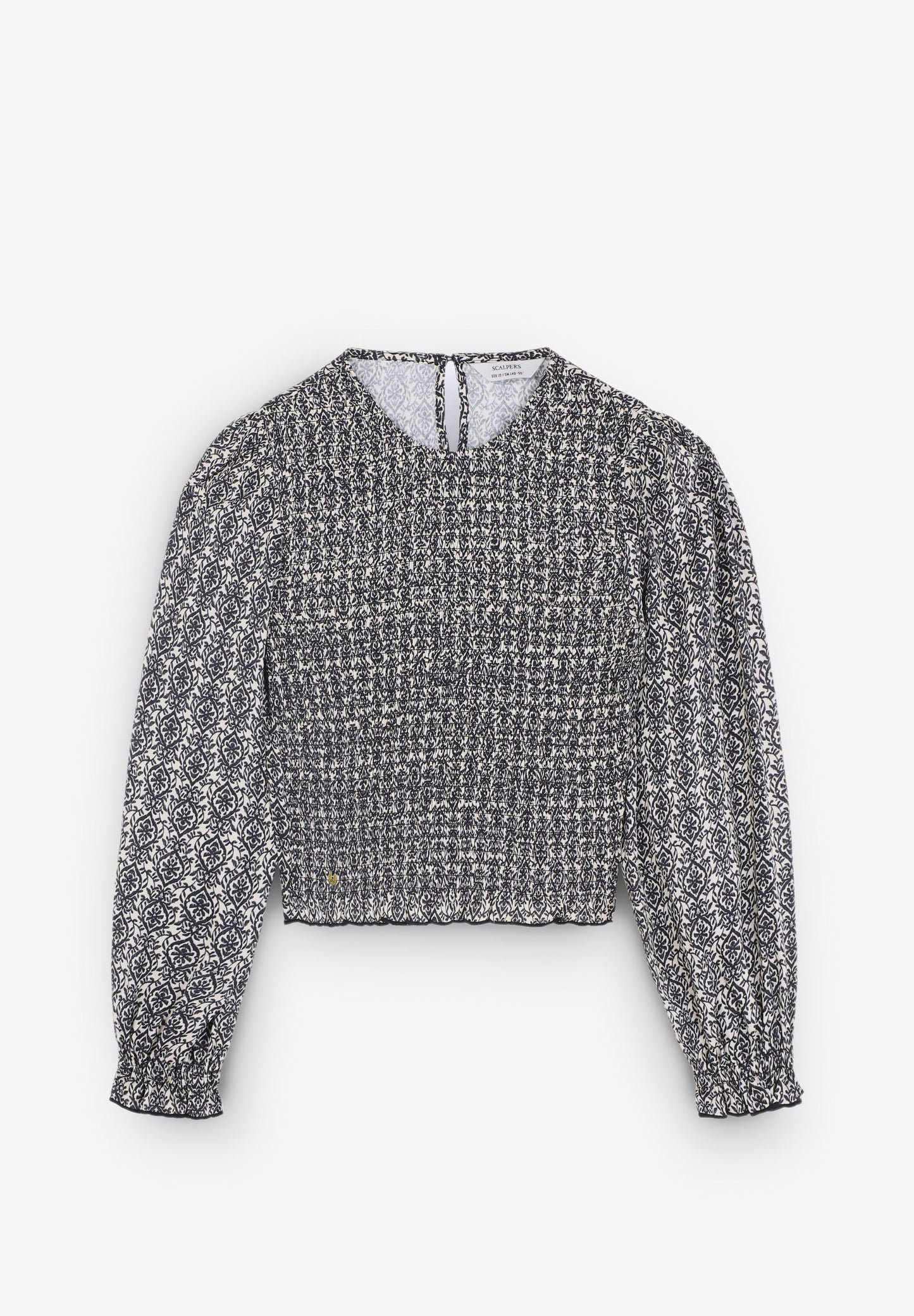 PRINT BLOUSE WITH RUFFLE