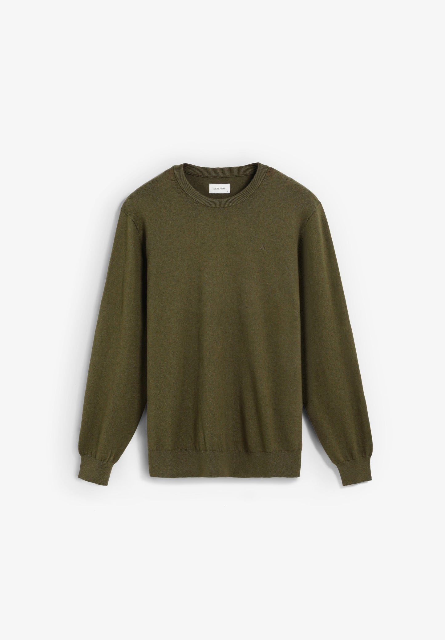 COTTON KNIT LONG SLEEVE SWEATER