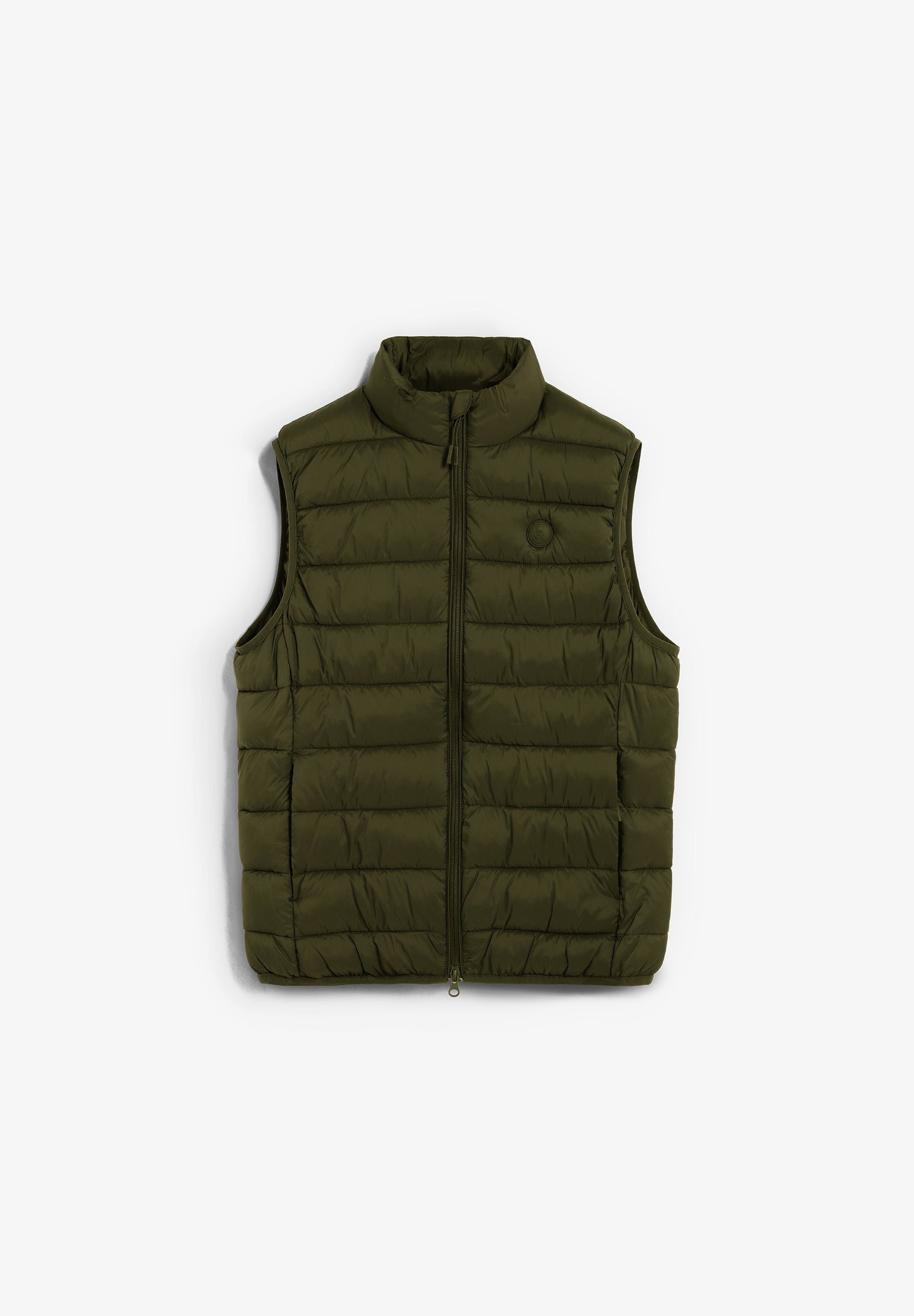 PUFFER GILET WITH SKULL