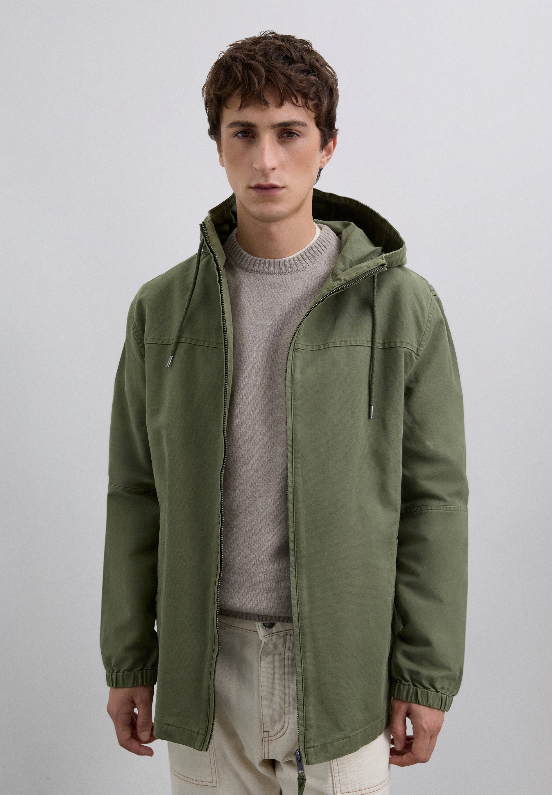 COTTON JACKET WITH HOOD